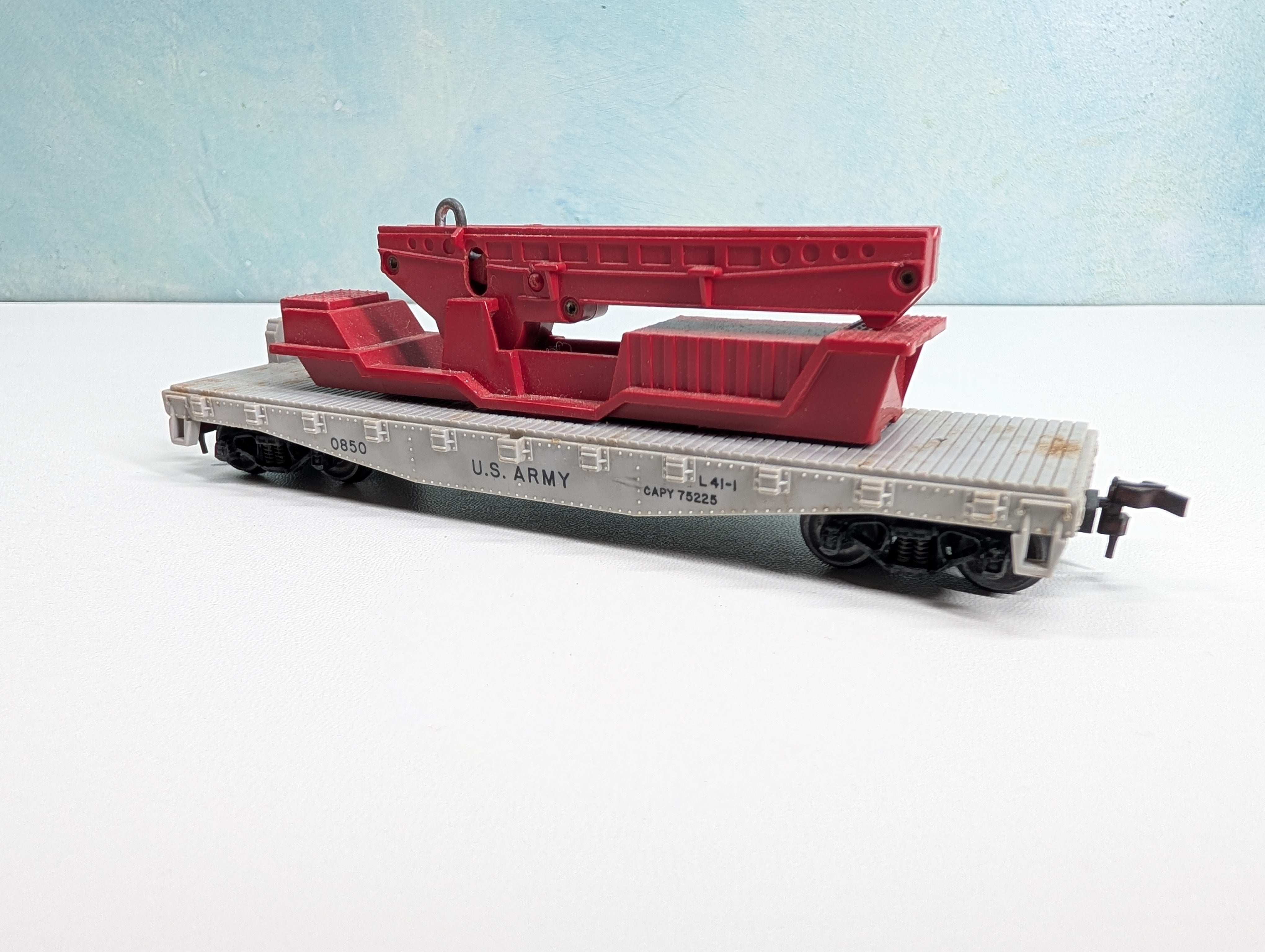 USED Lionel HO Scale 40' Missle Launcher Flat Car US Army #0850 No Rocket