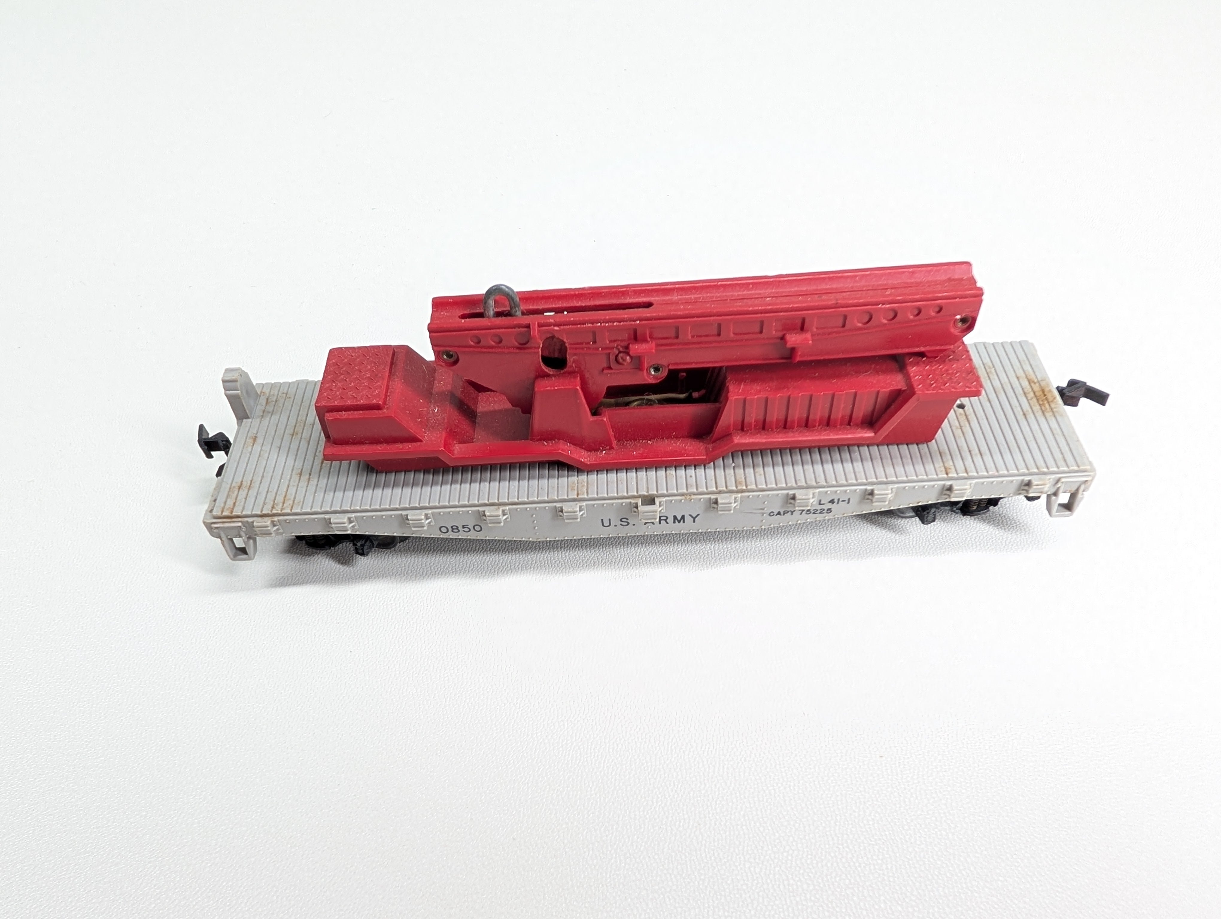 USED Lionel HO Scale 40' Missle Launcher Flat Car US Army #0850 No Rocket