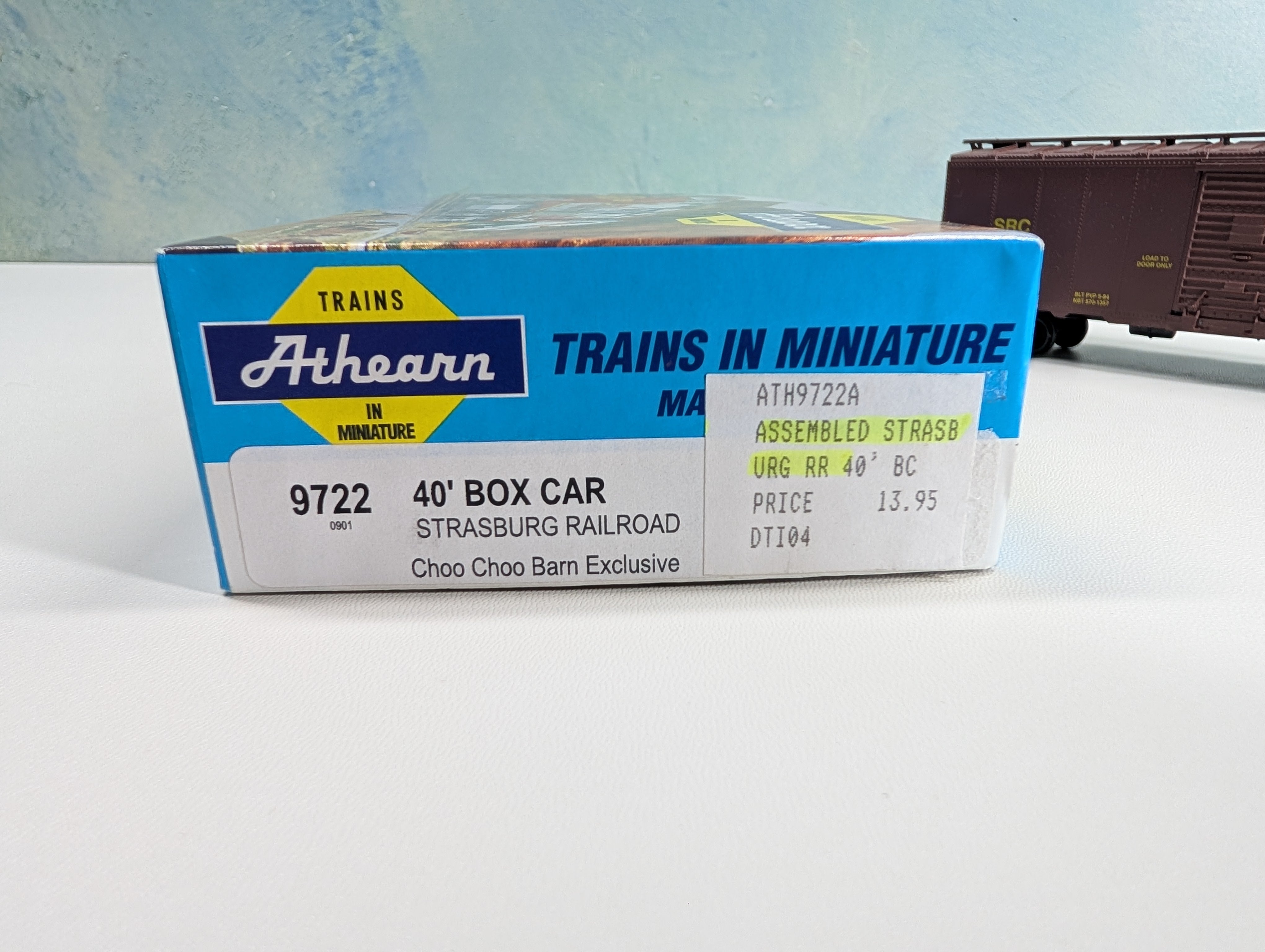 USED Athearn 9722 HO Scale 40' Box Car Strasburg Rail Road SRC #110 Choo Choo Barn