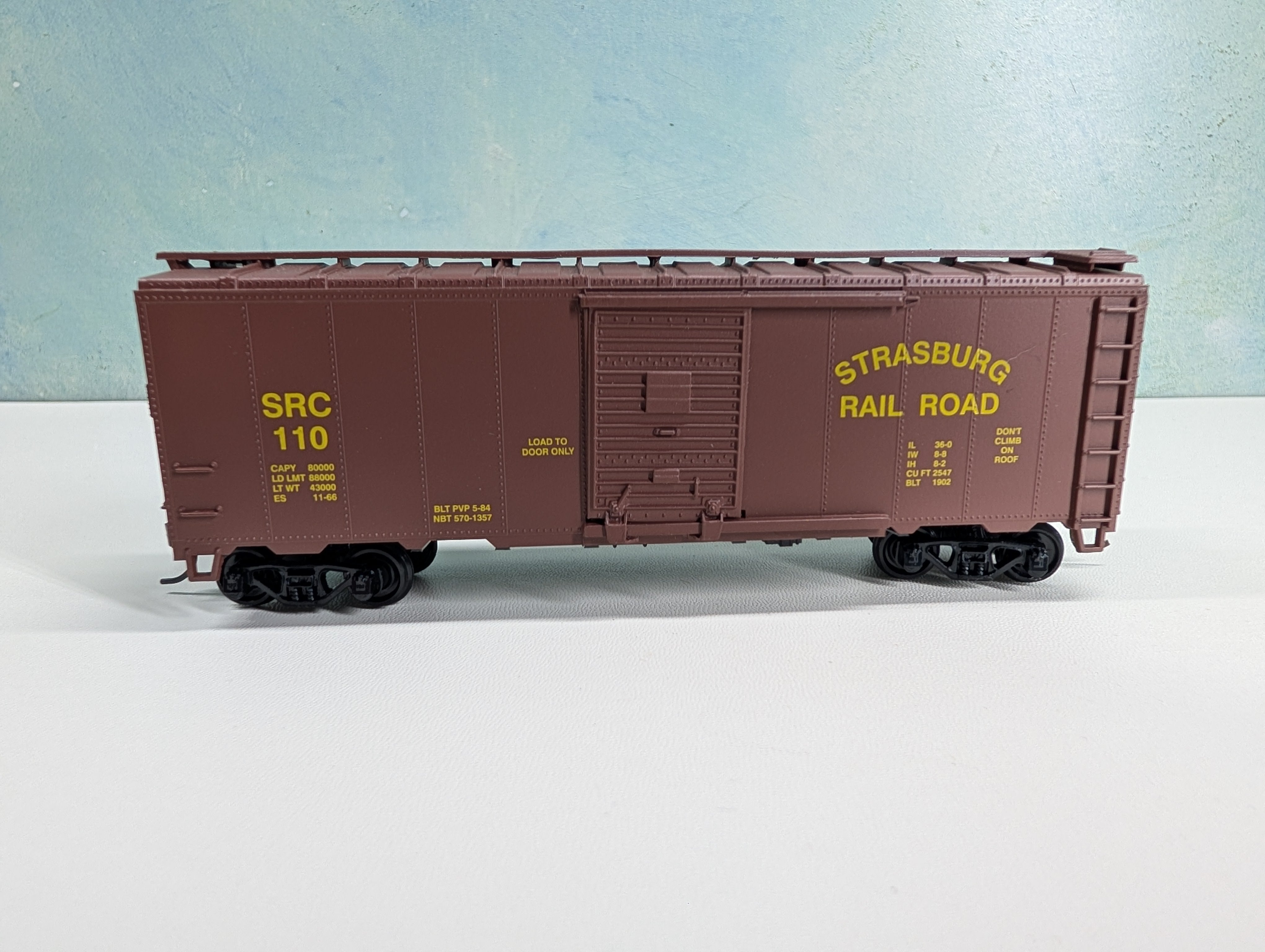 USED Athearn 9722 HO Scale 40' Box Car Strasburg Rail Road SRC #110 Choo Choo Barn