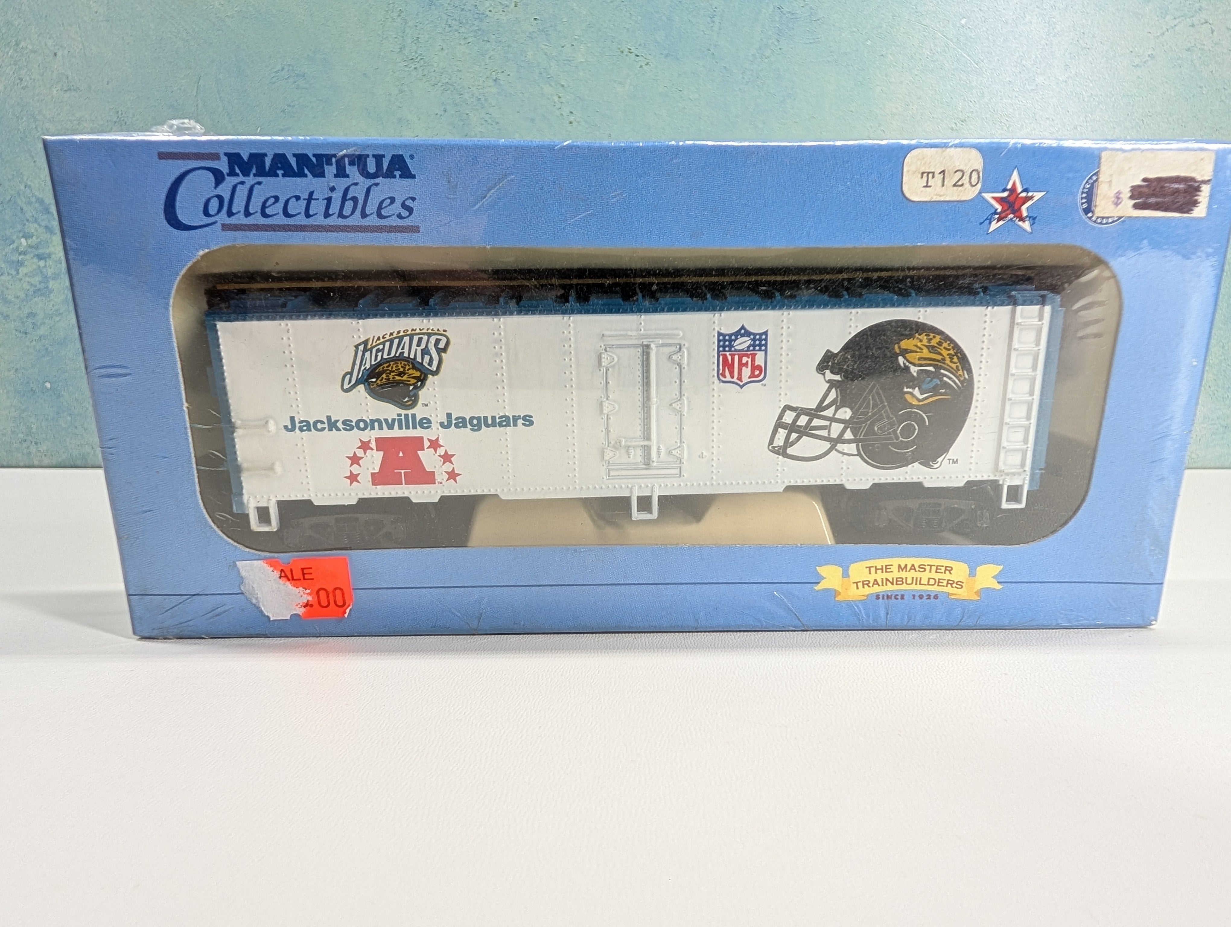 Mantua 733-829 HO Scale NFL Jacksonville Jaguars - Heavyweight 41' Steel Reefer Box Car SEALED