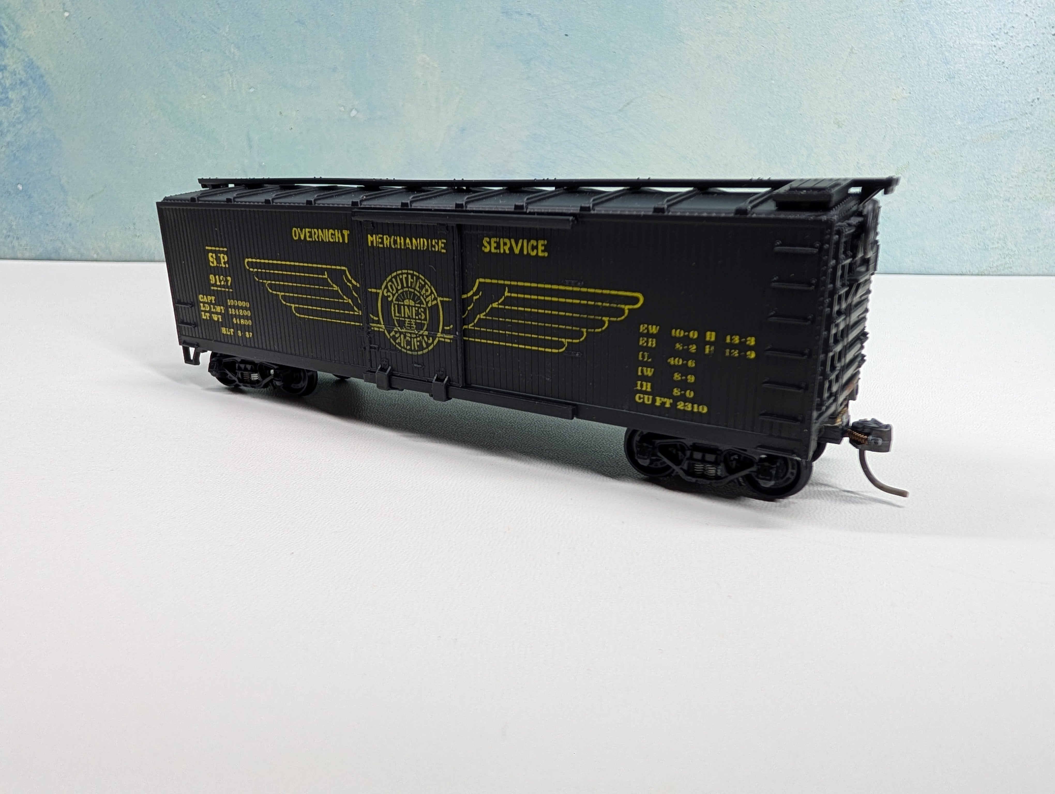 USED TRAIN MINIATURE 8063 HO Scale 40' DS Box Car Southern Pacific SP #9127