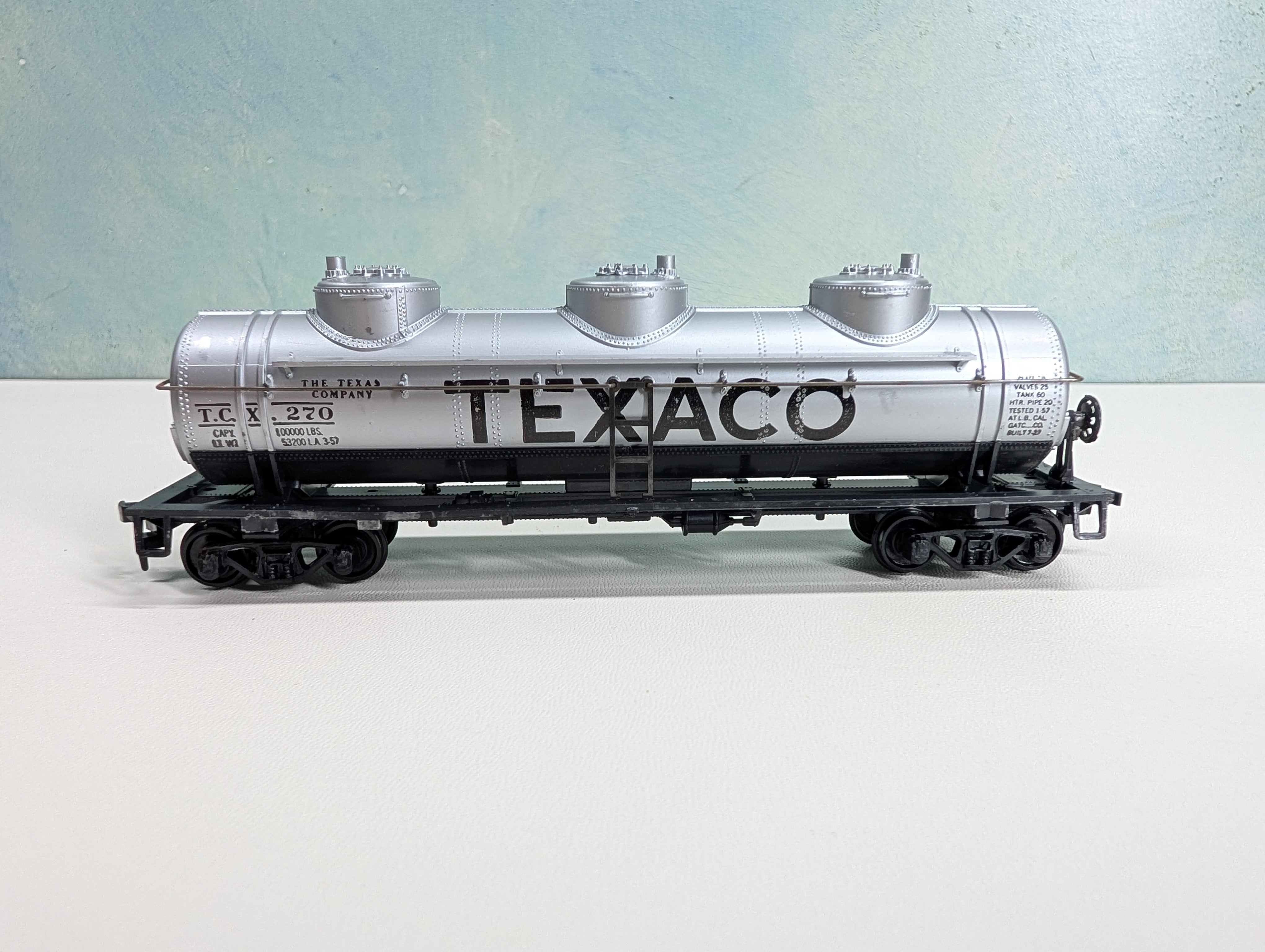 USED Athearn HO Scale Triple Dome Tank Car Texaco TCX #270