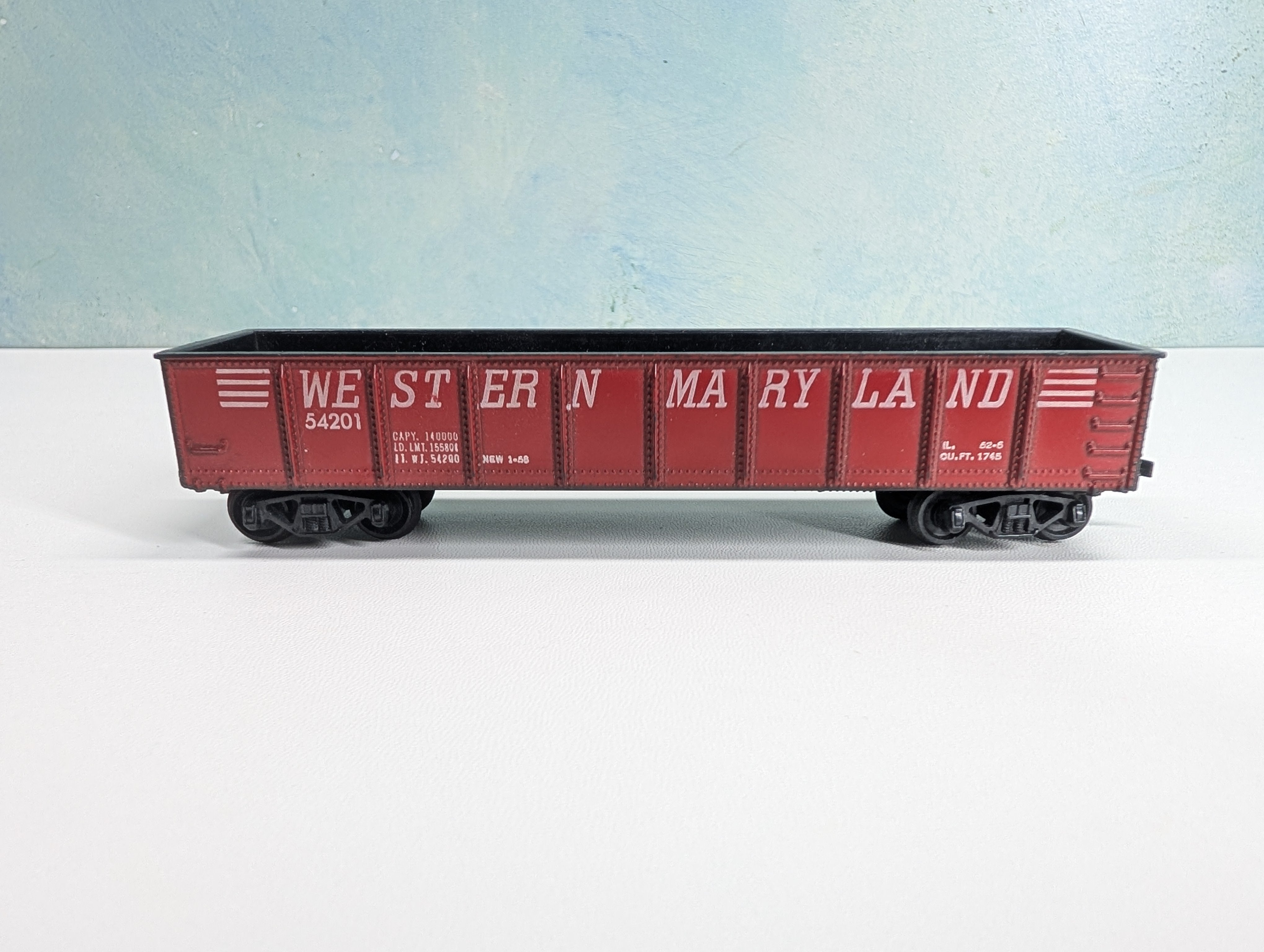 USED MARX HO Scale 40' Gondola Western Maryland WM #54201
