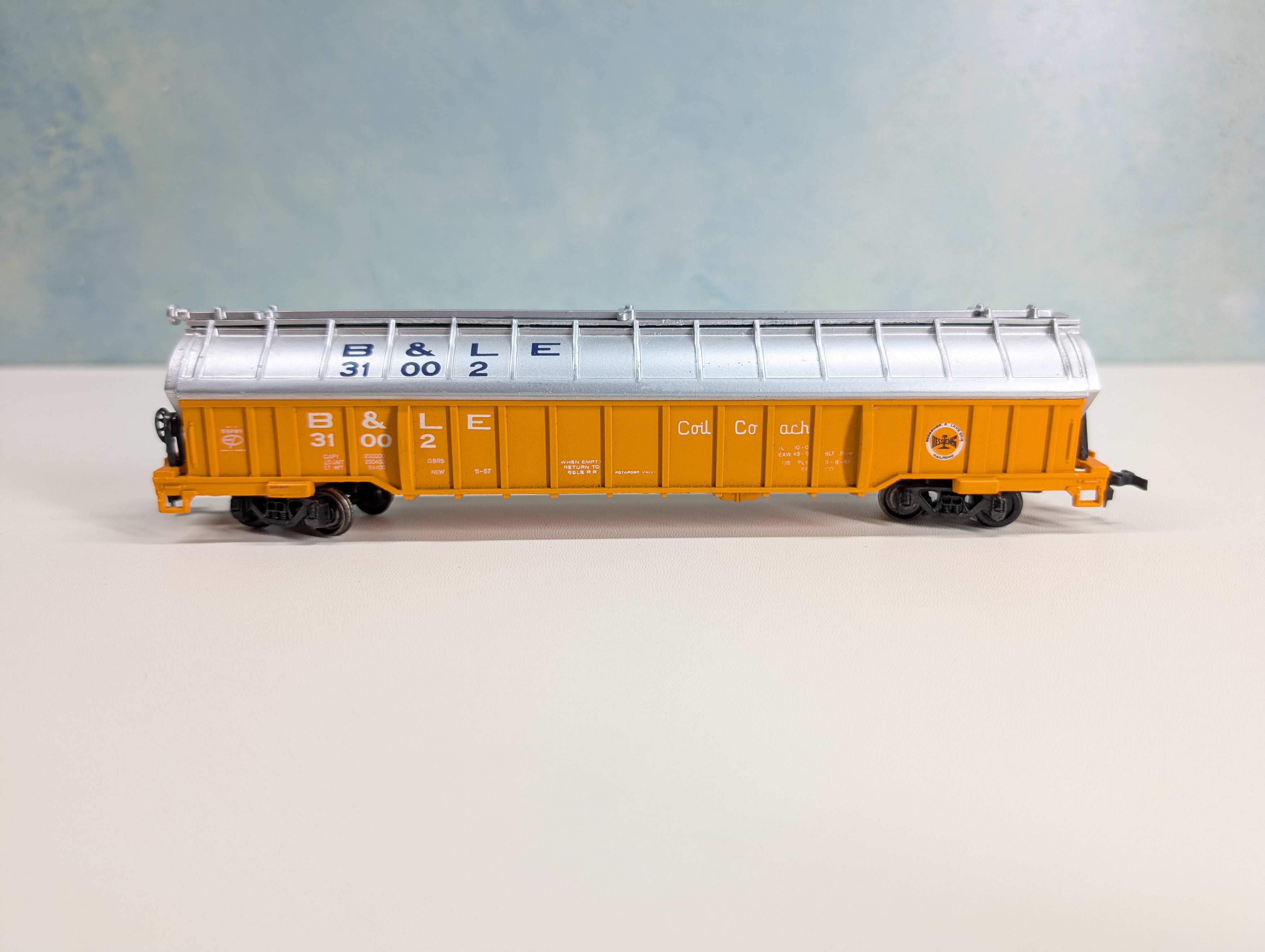 USED Bachmann HO Scale Coil Car Bessemer & Lake Erie B&LE #31002