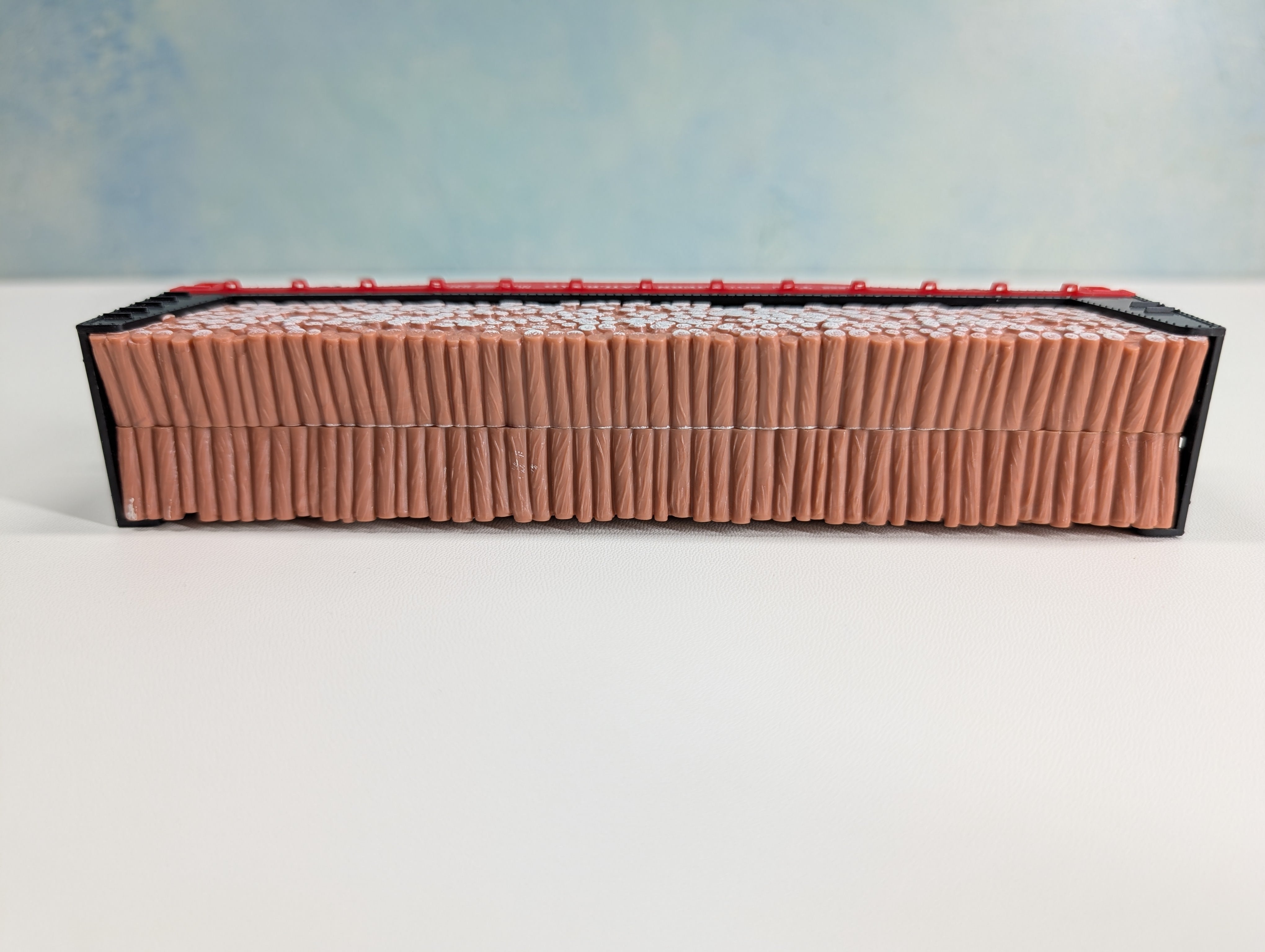 USED Tyco HO Scale 50' Bulkhead Flat Car w/ Pulpwood Southern #4365