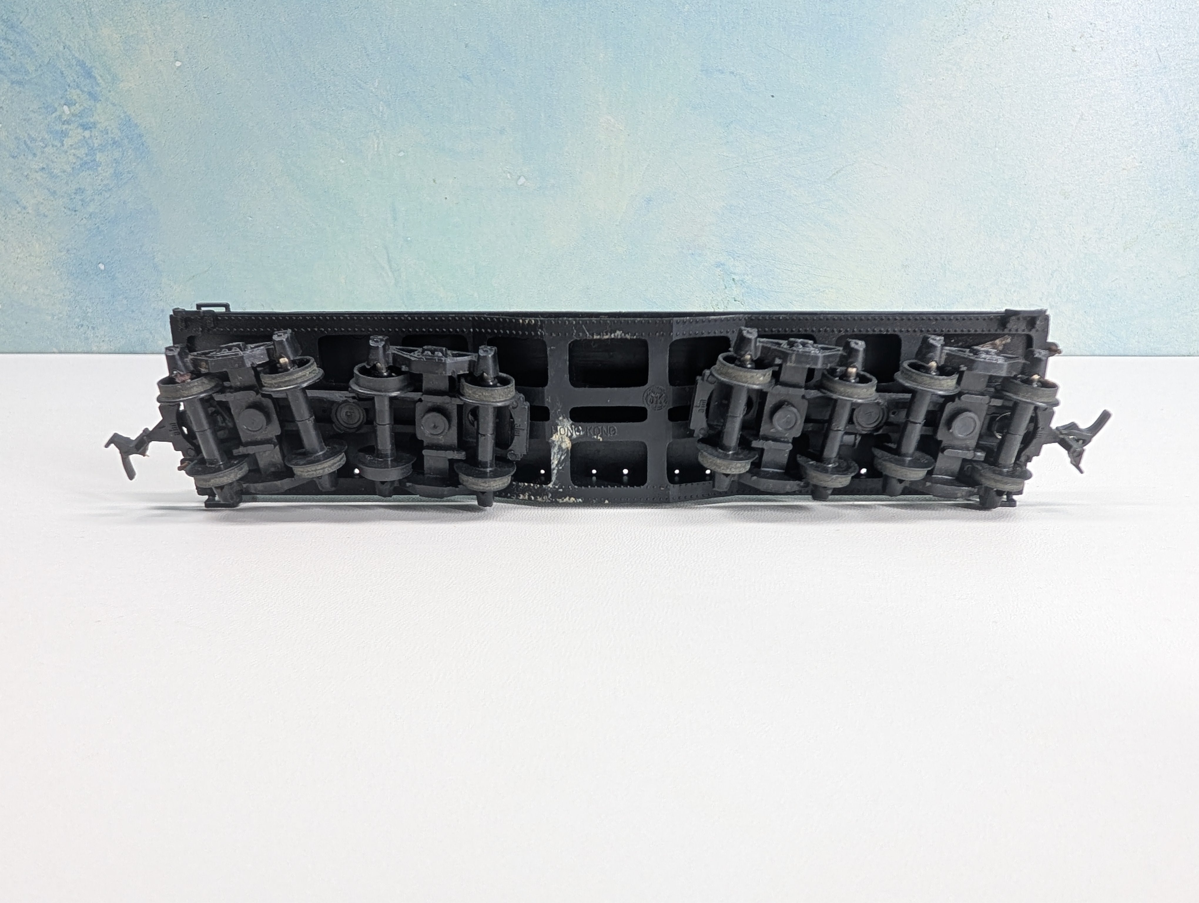 USED AHM HO Scale 48' Heavy Duty Flat Car Delaware and Hudson D&H #16153