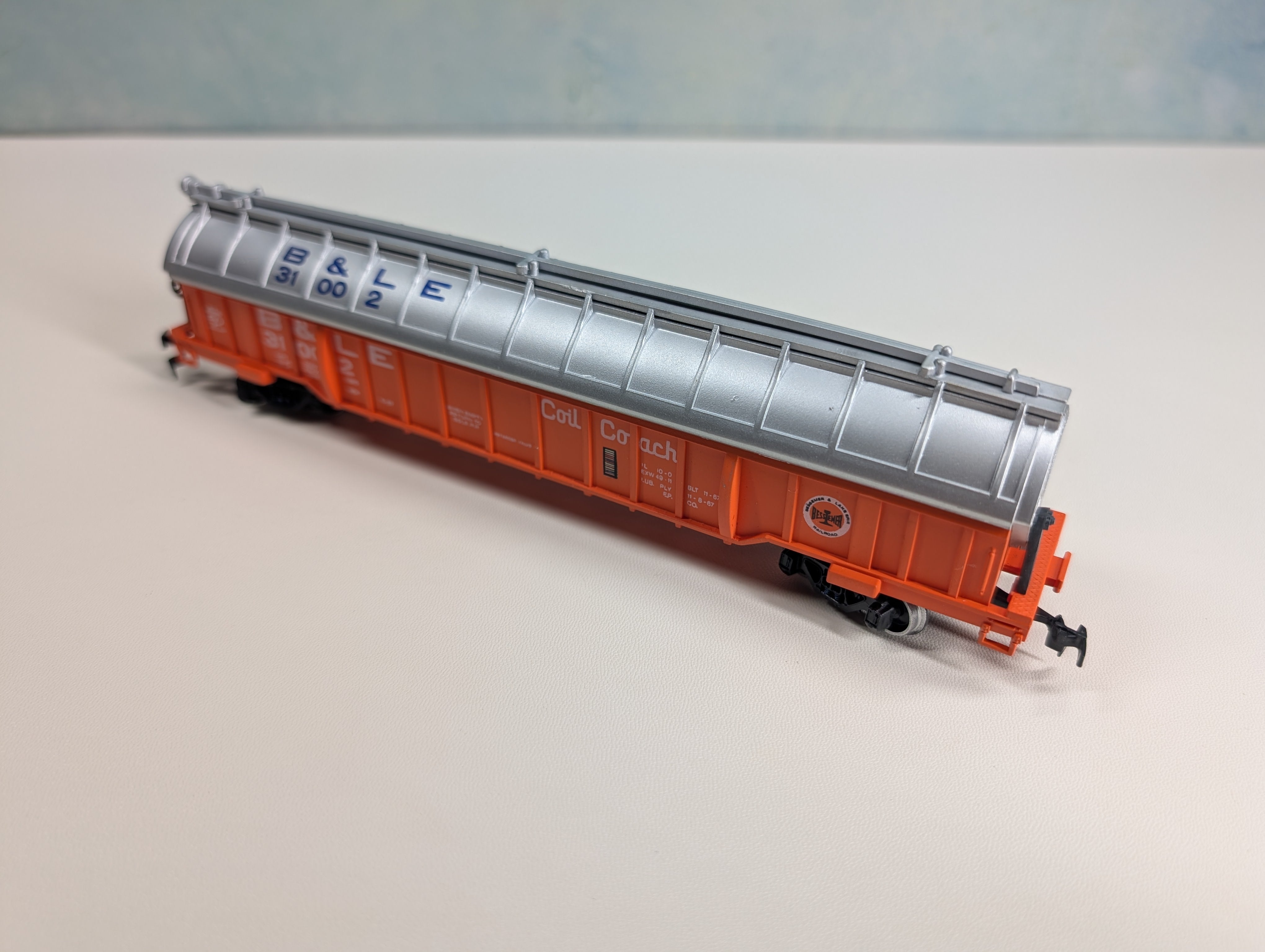 USED Bachmann HO Scale Coil Car Bessemer and Lake Erie B&LE #31002