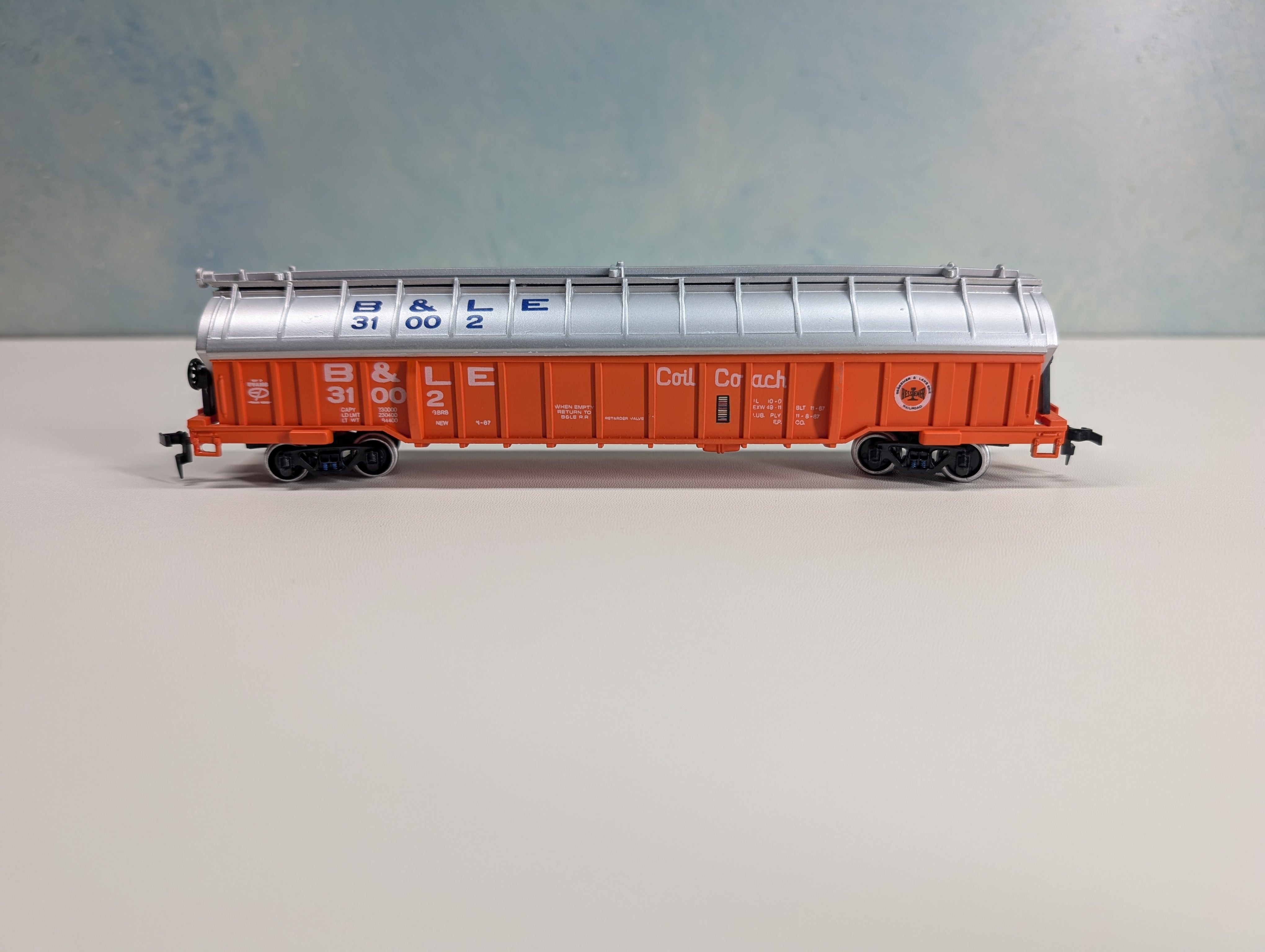 USED Bachmann HO Scale Coil Car Bessemer and Lake Erie B&LE #31002