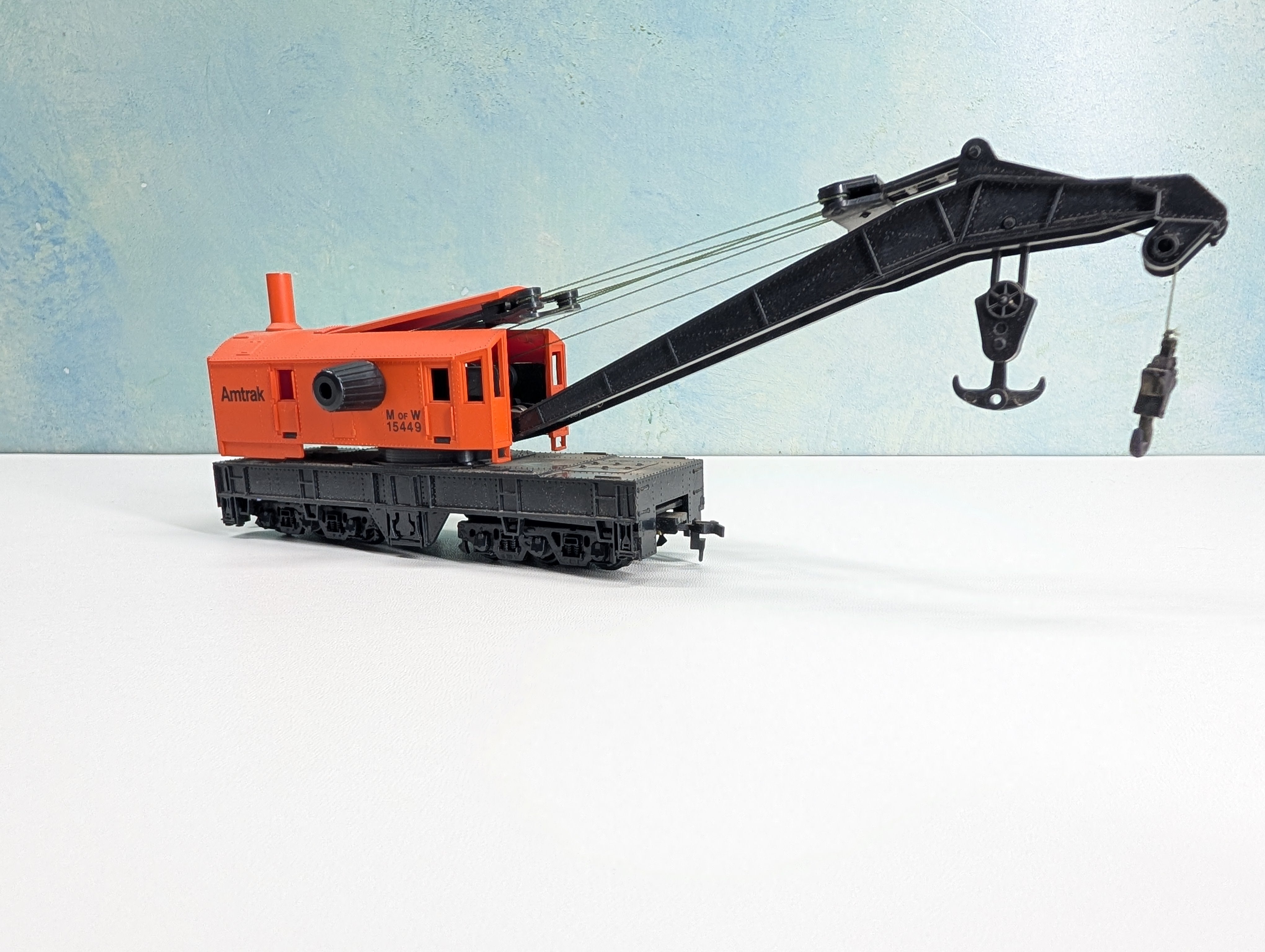 USED Bachmann HO Scale MOW Crane Amtrak 15449