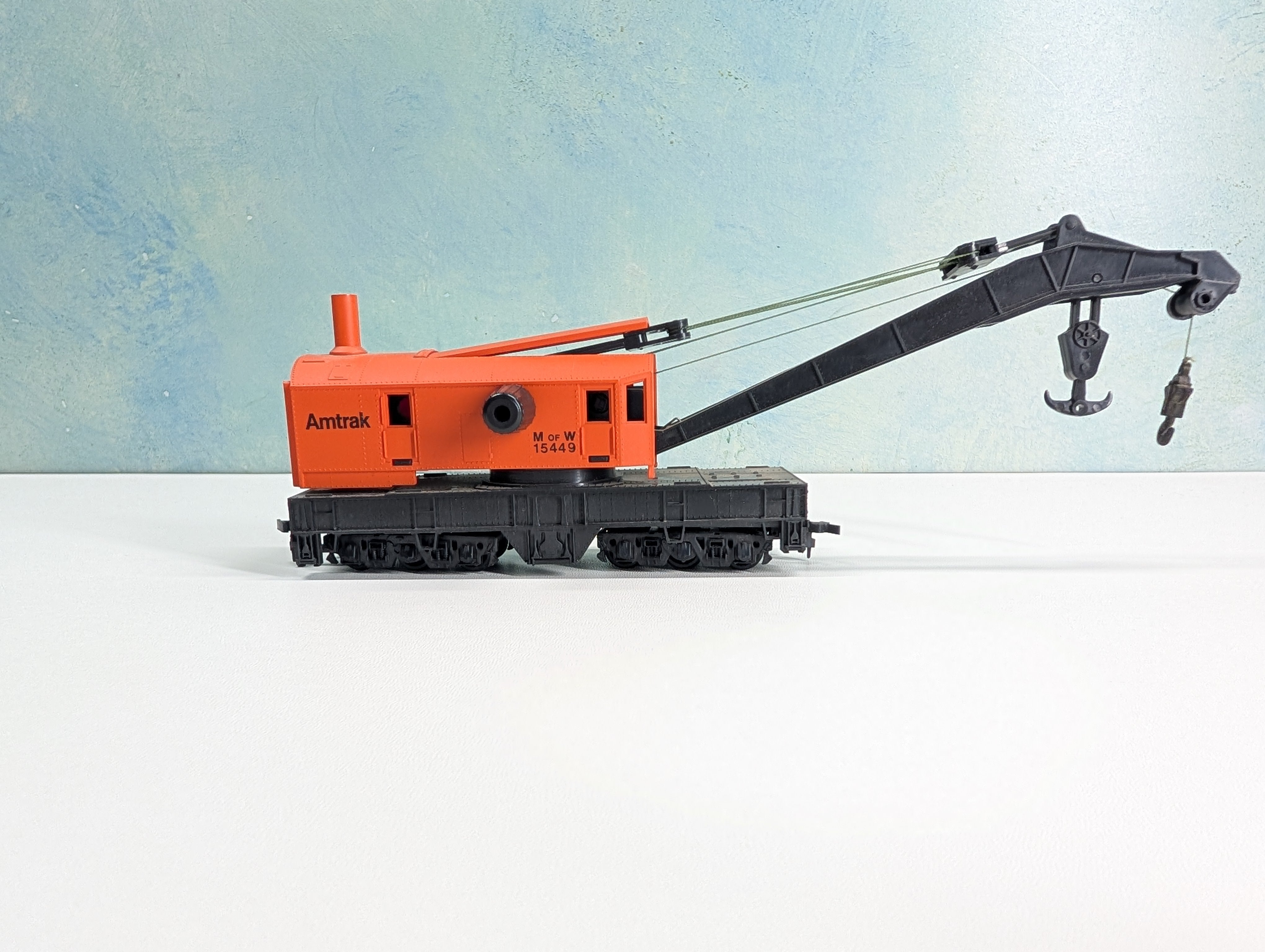 USED Bachmann HO Scale MOW Crane Amtrak 15449