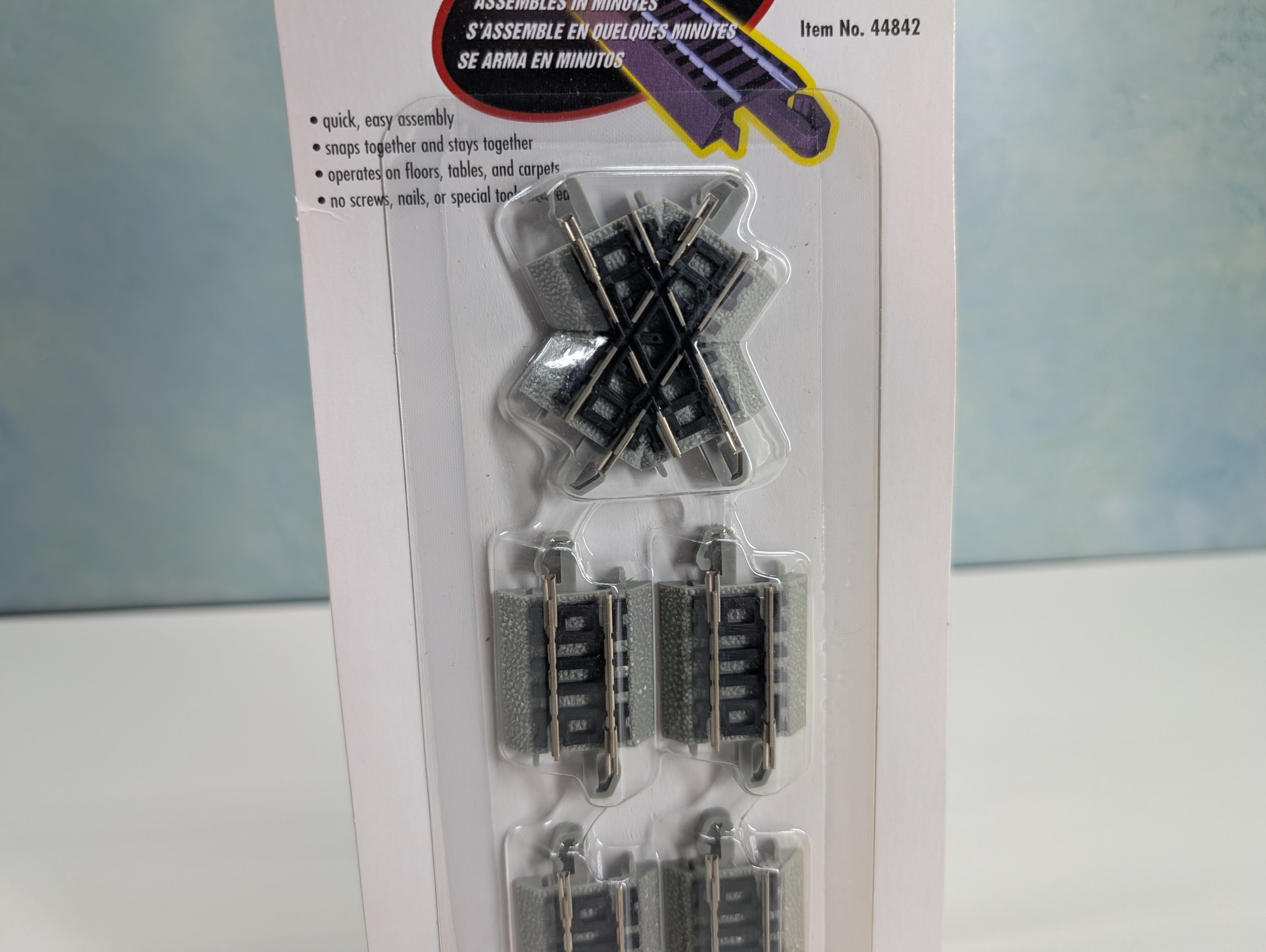 Bachmann 44842 N Scale 60 Degree Crossing Tracks E-Z Track Nickel Silver (5 pcs)