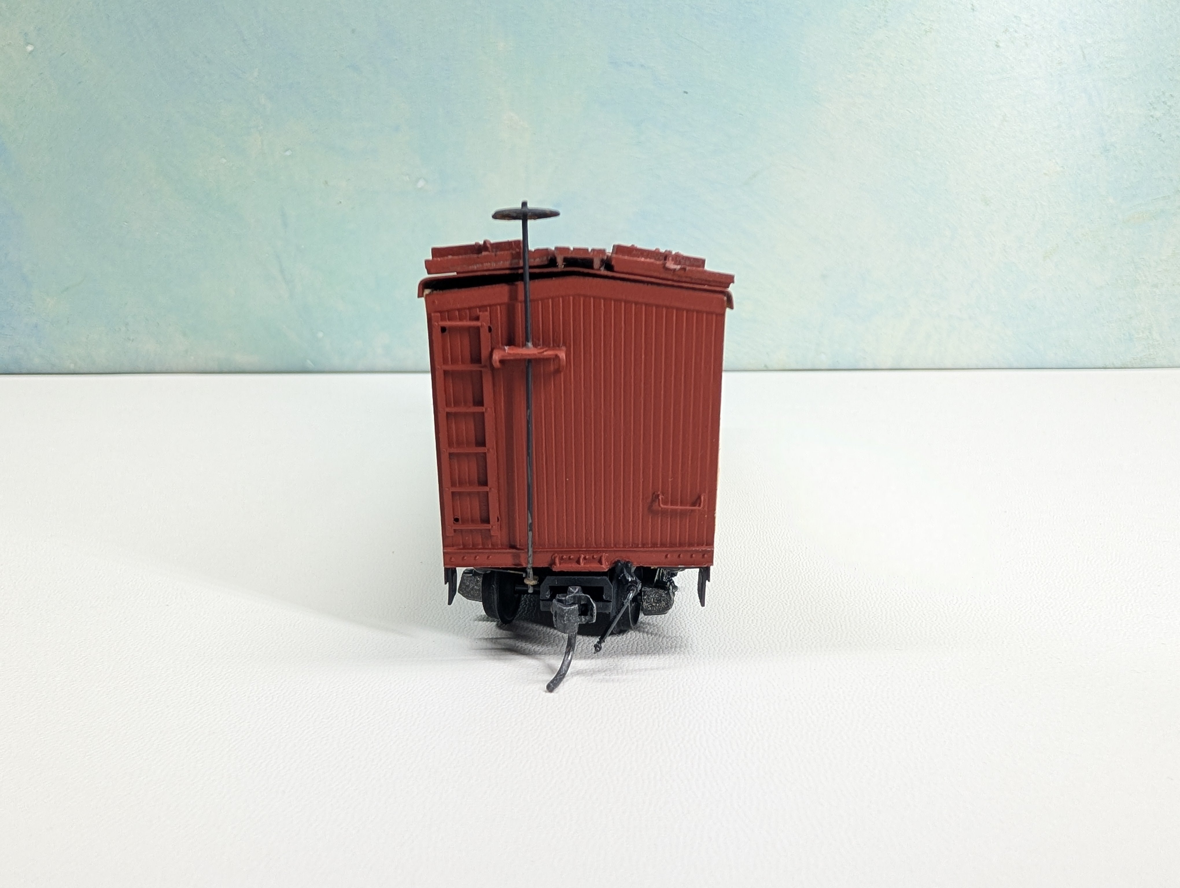 USED Mantua HO Scale 41' Wood Reefer, Built Kit Pluto Water NADX #2640 Metal Wheels