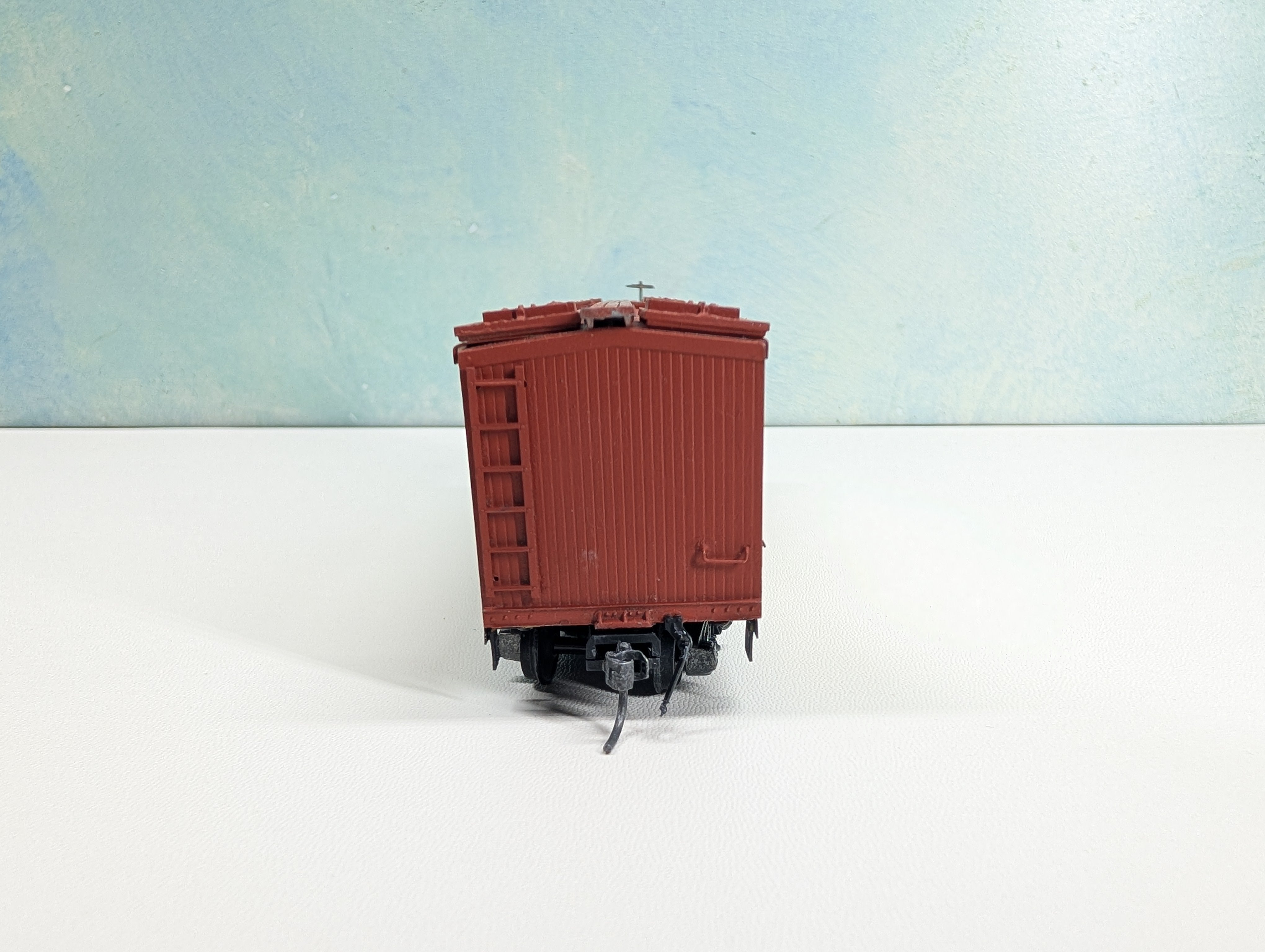 USED Mantua HO Scale 41' Wood Reefer, Built Kit Pluto Water NADX #2640 Metal Wheels