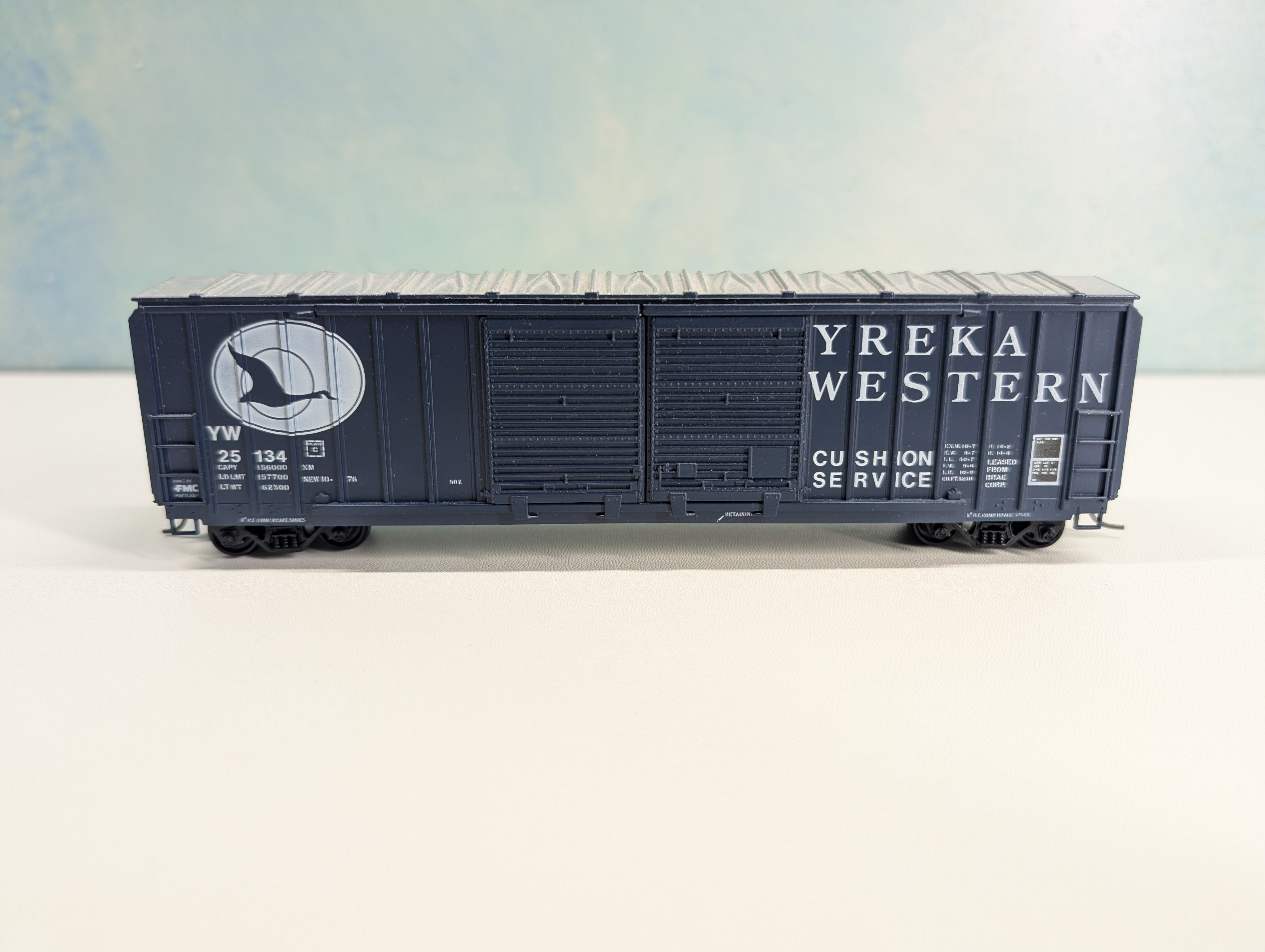 USED Athearn HO Scale 50' Box Car Yreka Western YW #25134 Bev-Bel