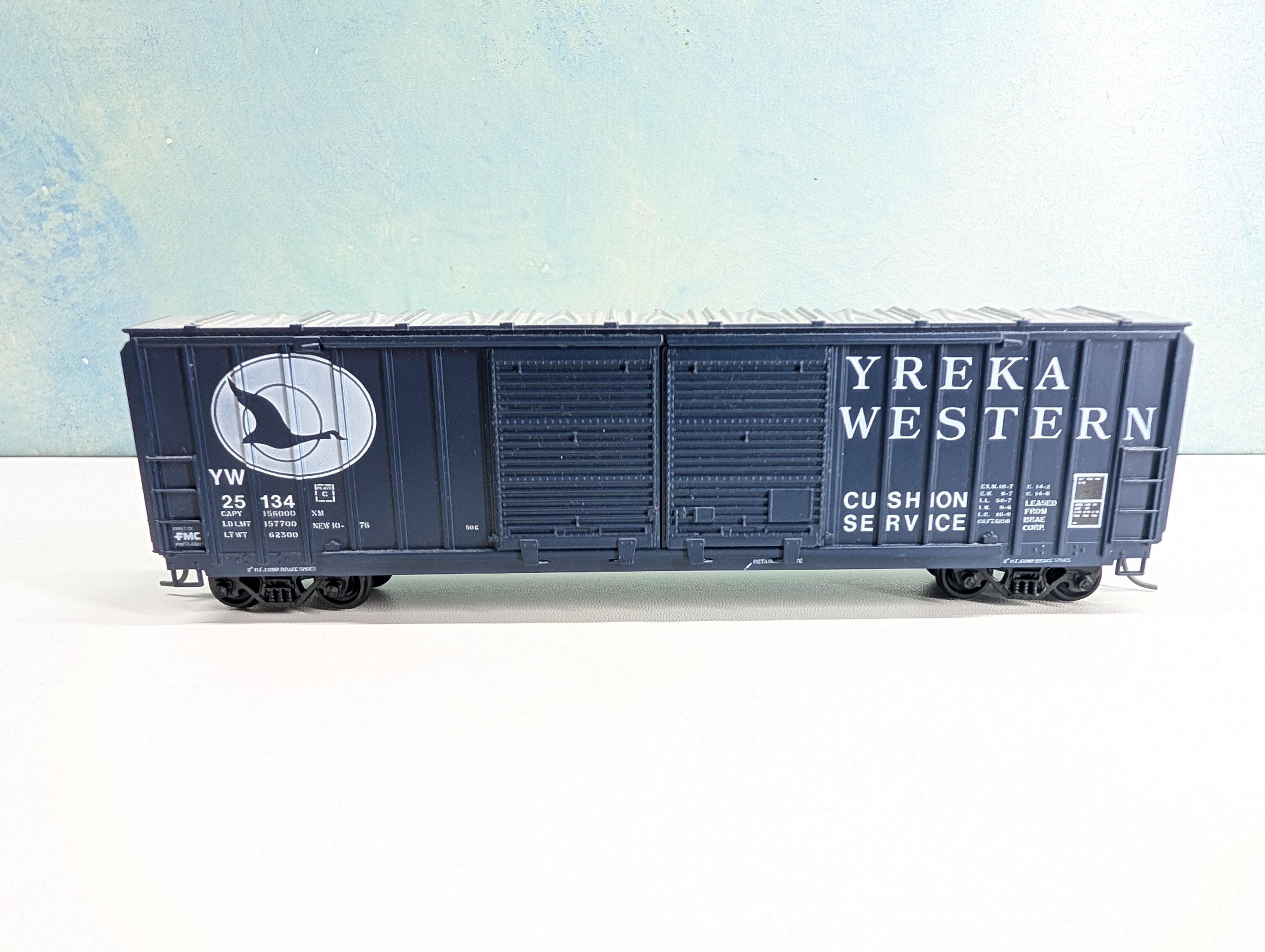 USED Athearn HO Scale 50' Box Car Yreka Western YW #25134 Bev-Bel