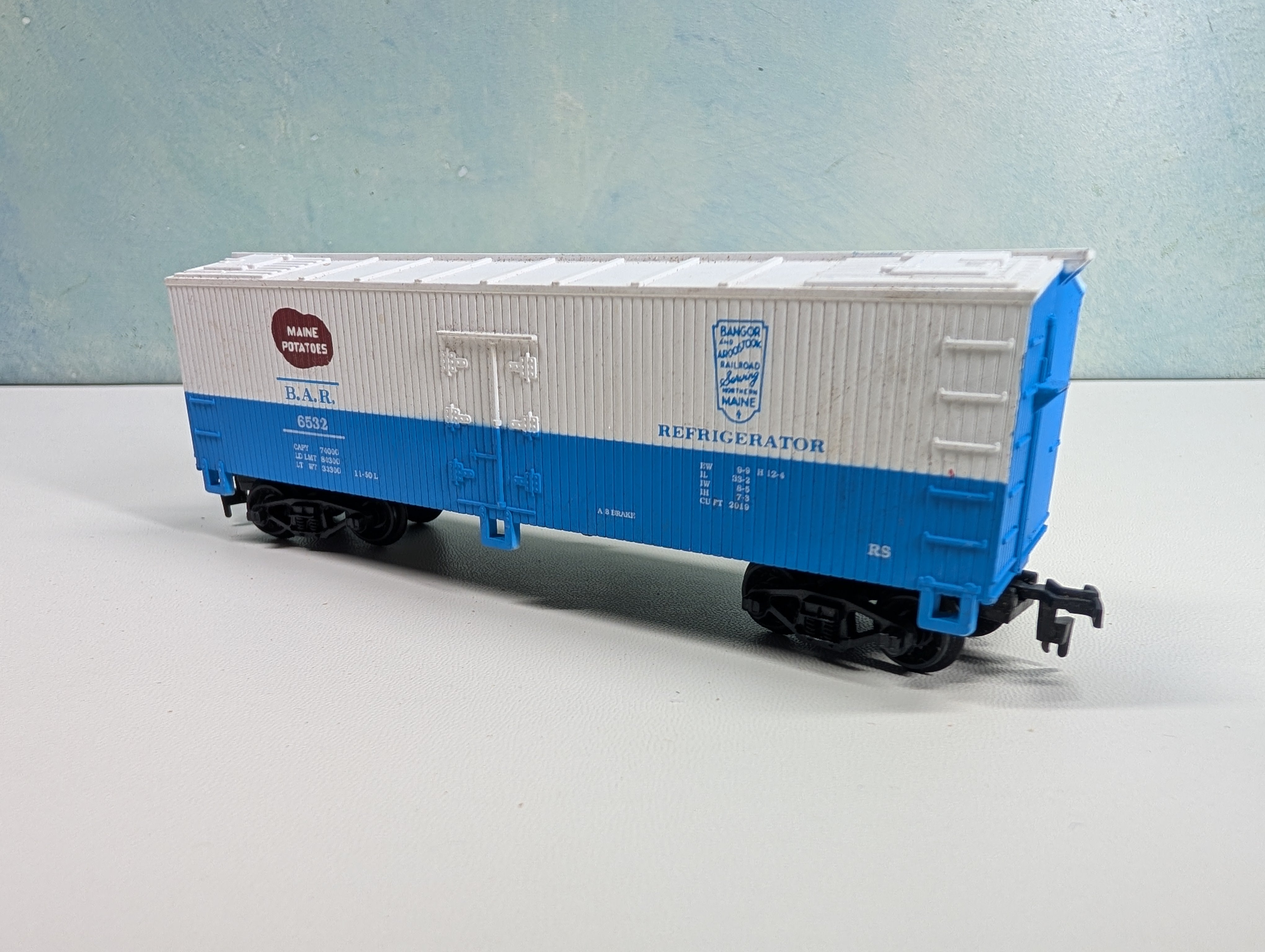 USED Life-Like HO Scale Reefer Bangor and Aroostook BAR #6532