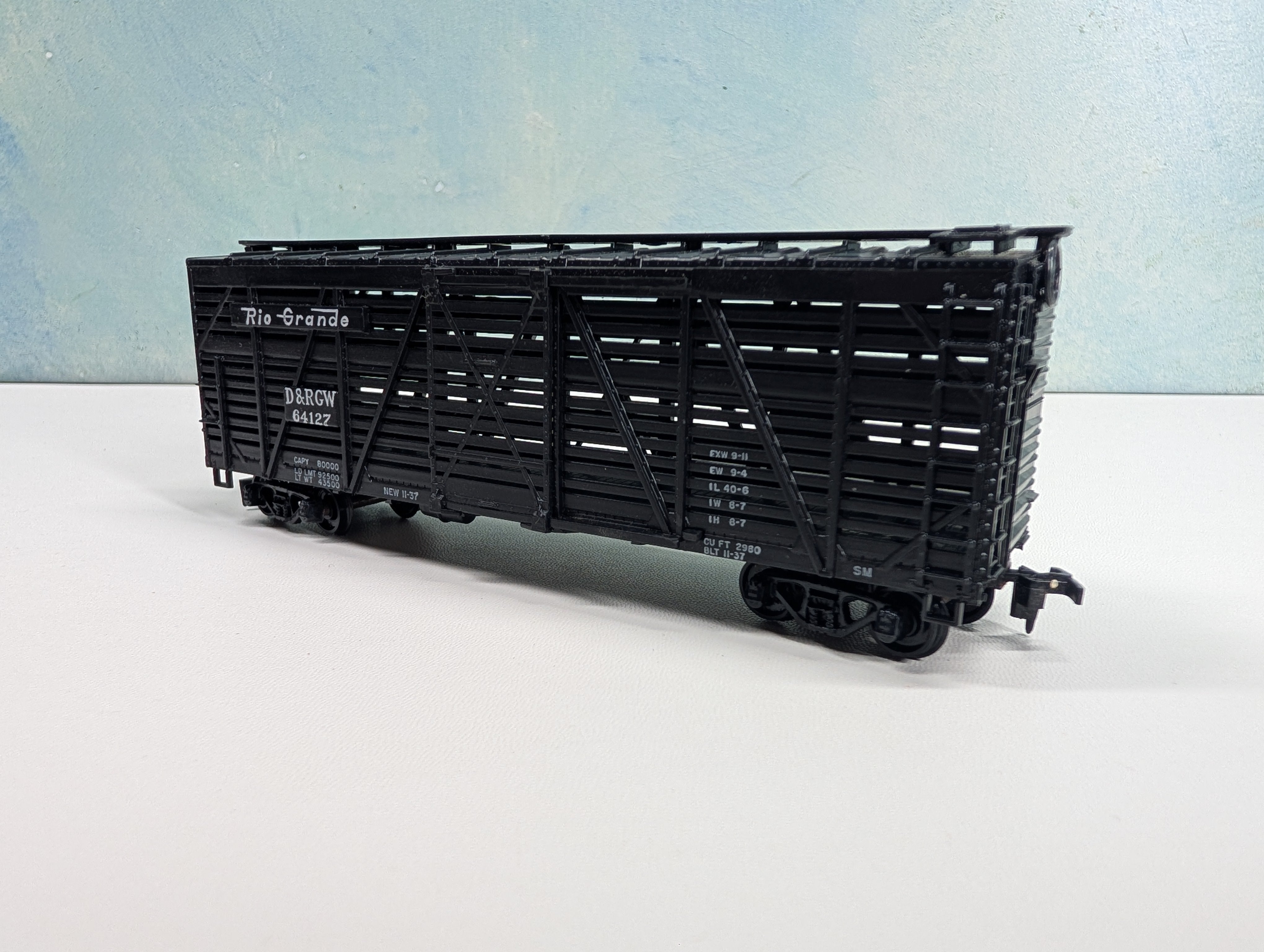 USED Athearn HO Scale Cattle Stock Car Rio Grande D&RGW #64127