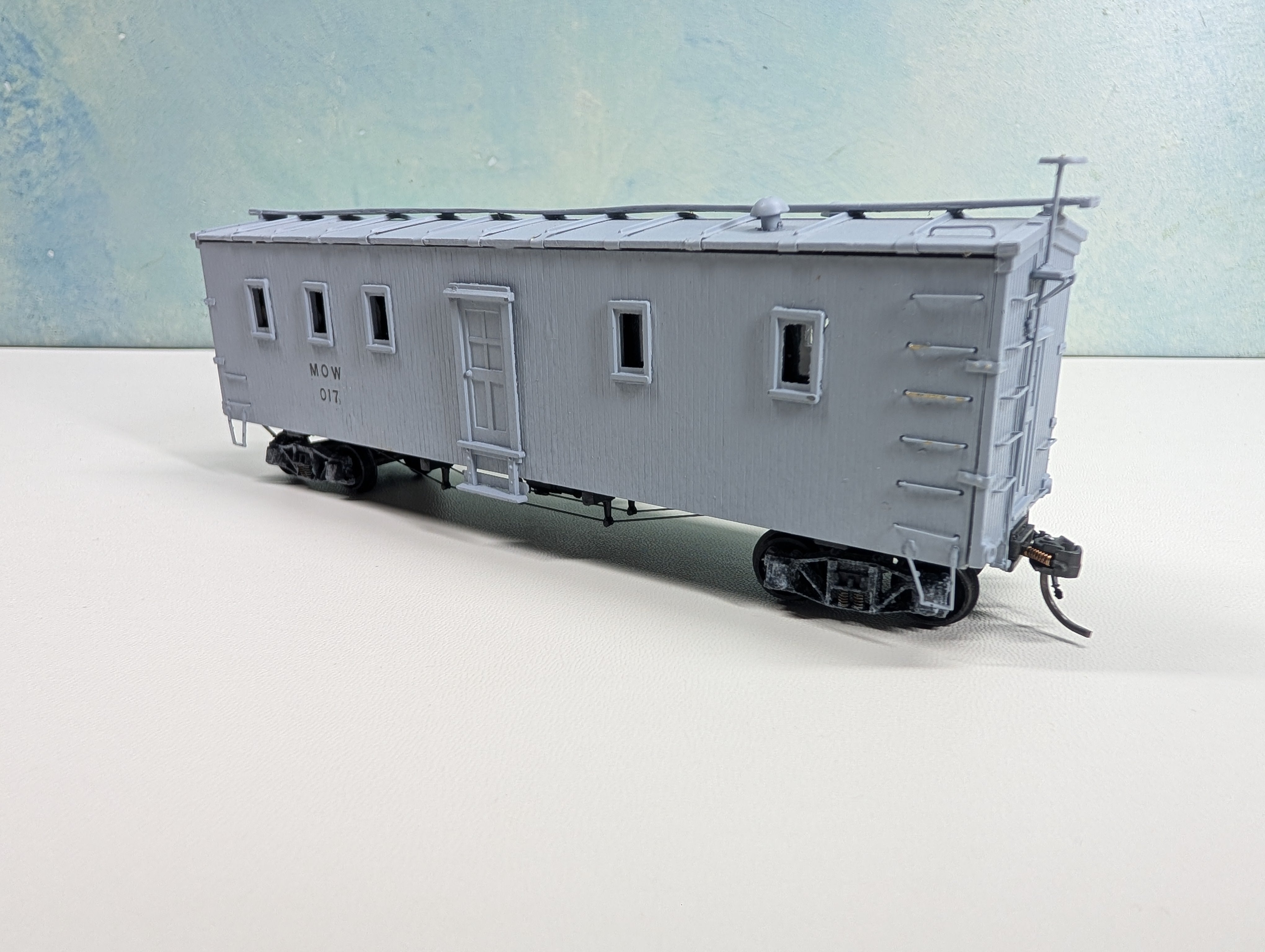 USED HO Scale Track Maintenance Car, Real Wood MOW 017