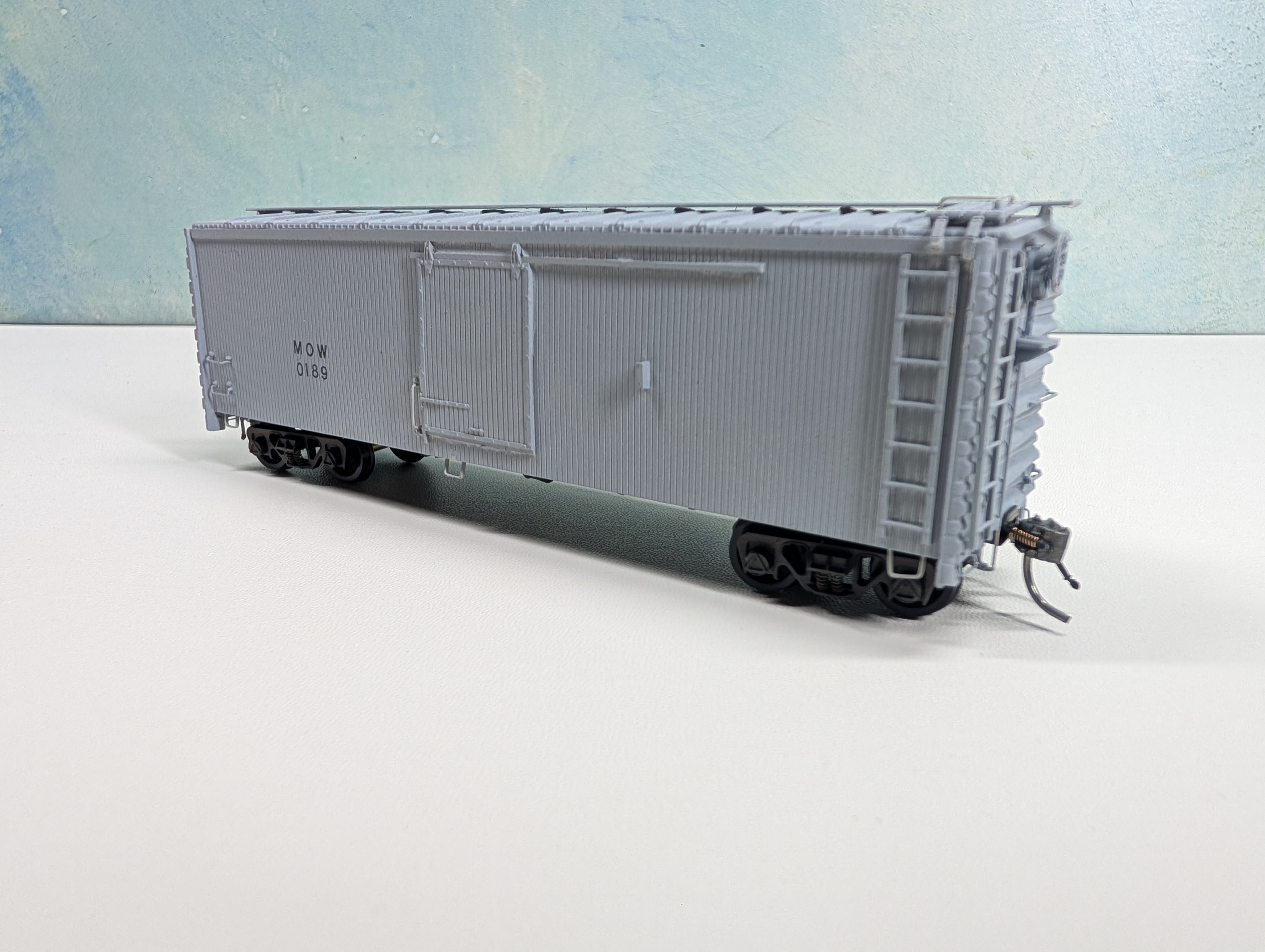USED HO Scale Track Maintenance Car, Real Wood MOW 0189