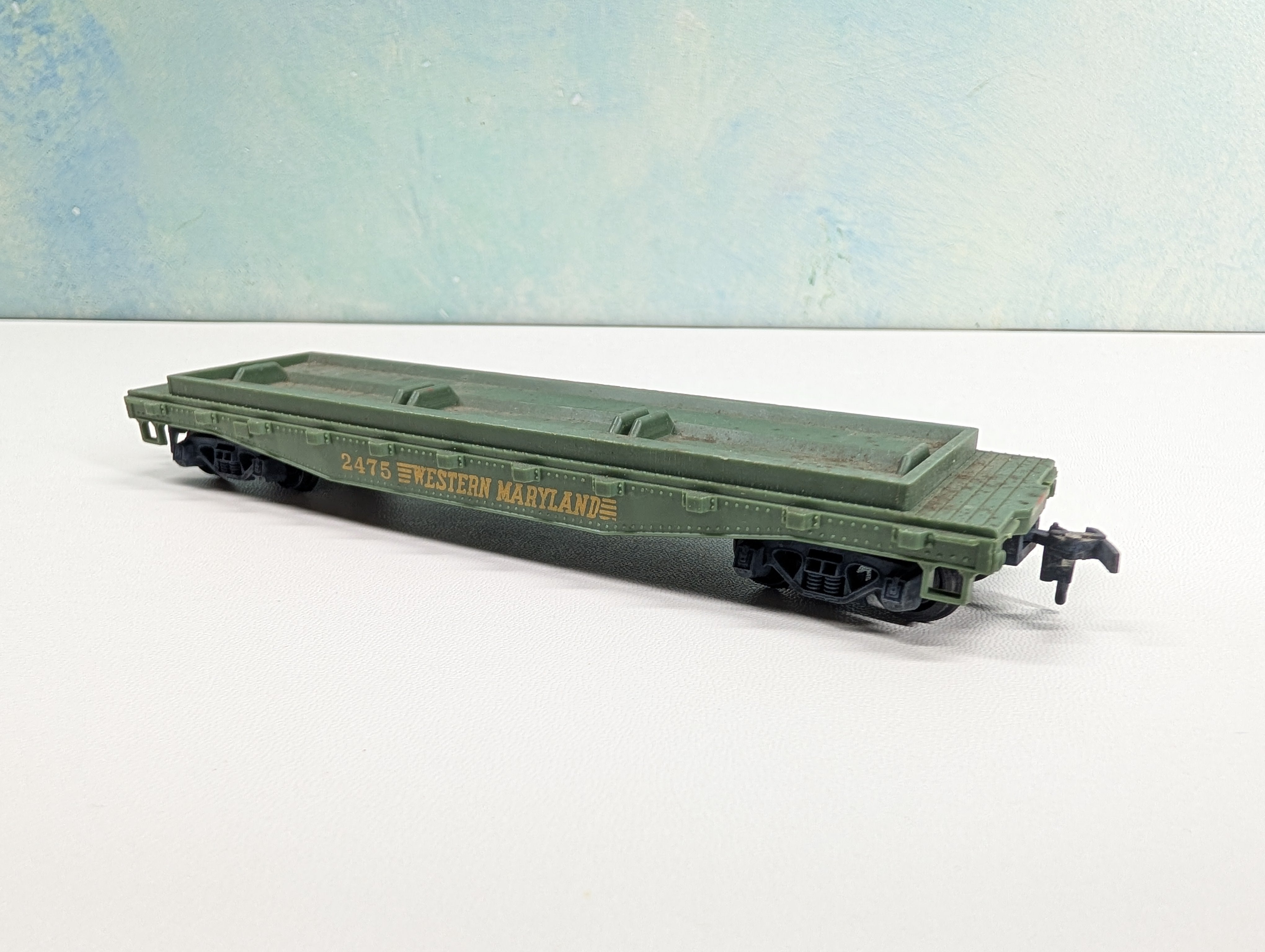 USED Mantua HO Scale Flat Car Western Maryland #2475