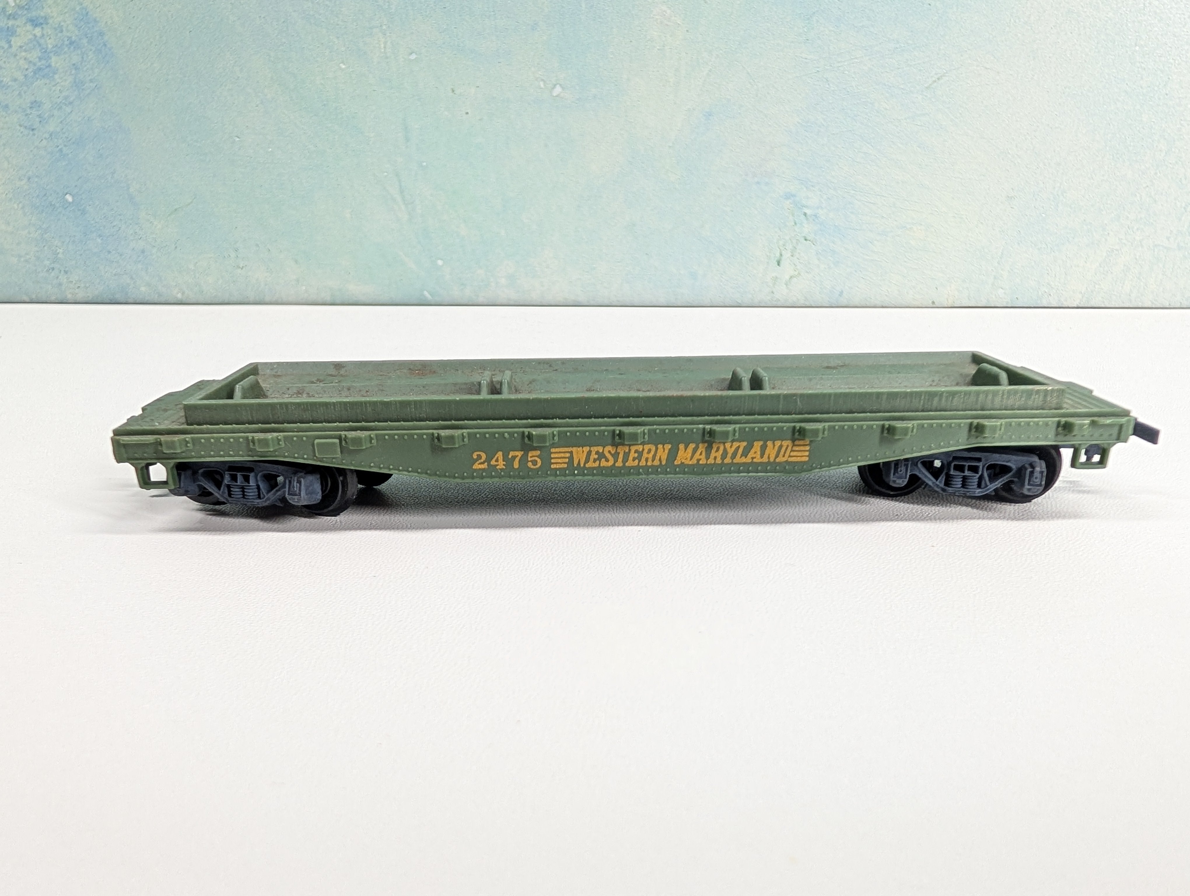 USED Mantua HO Scale Flat Car Western Maryland #2475