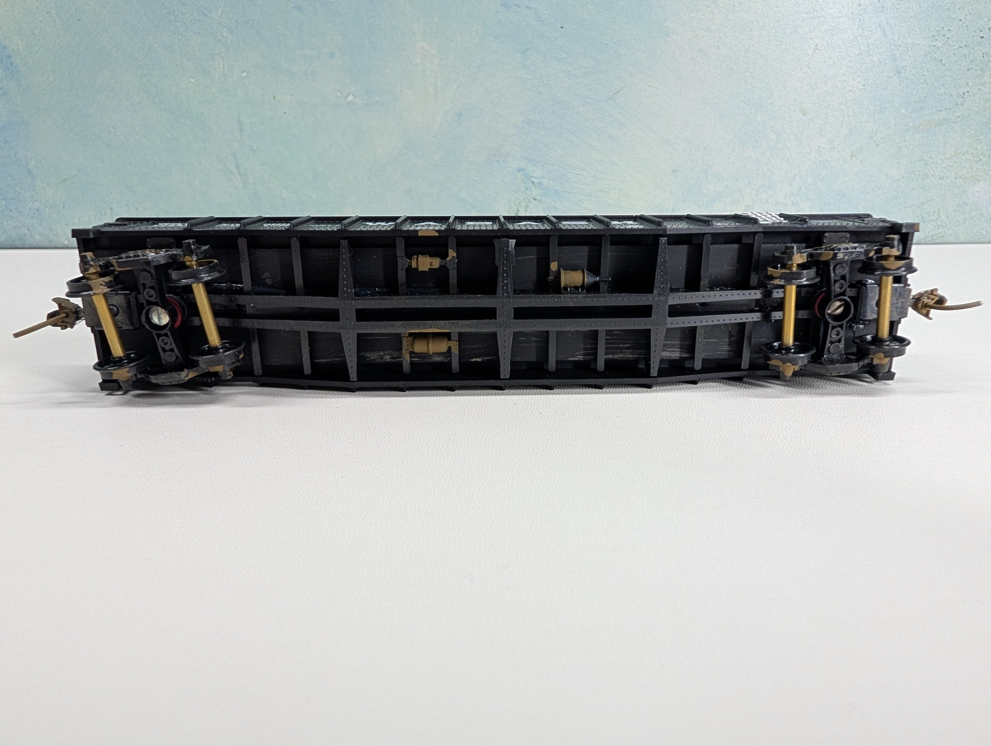 USED Athearn HO Scale Custom 50' Excursion Gondola w/ Passengers Wabash WAB #12649