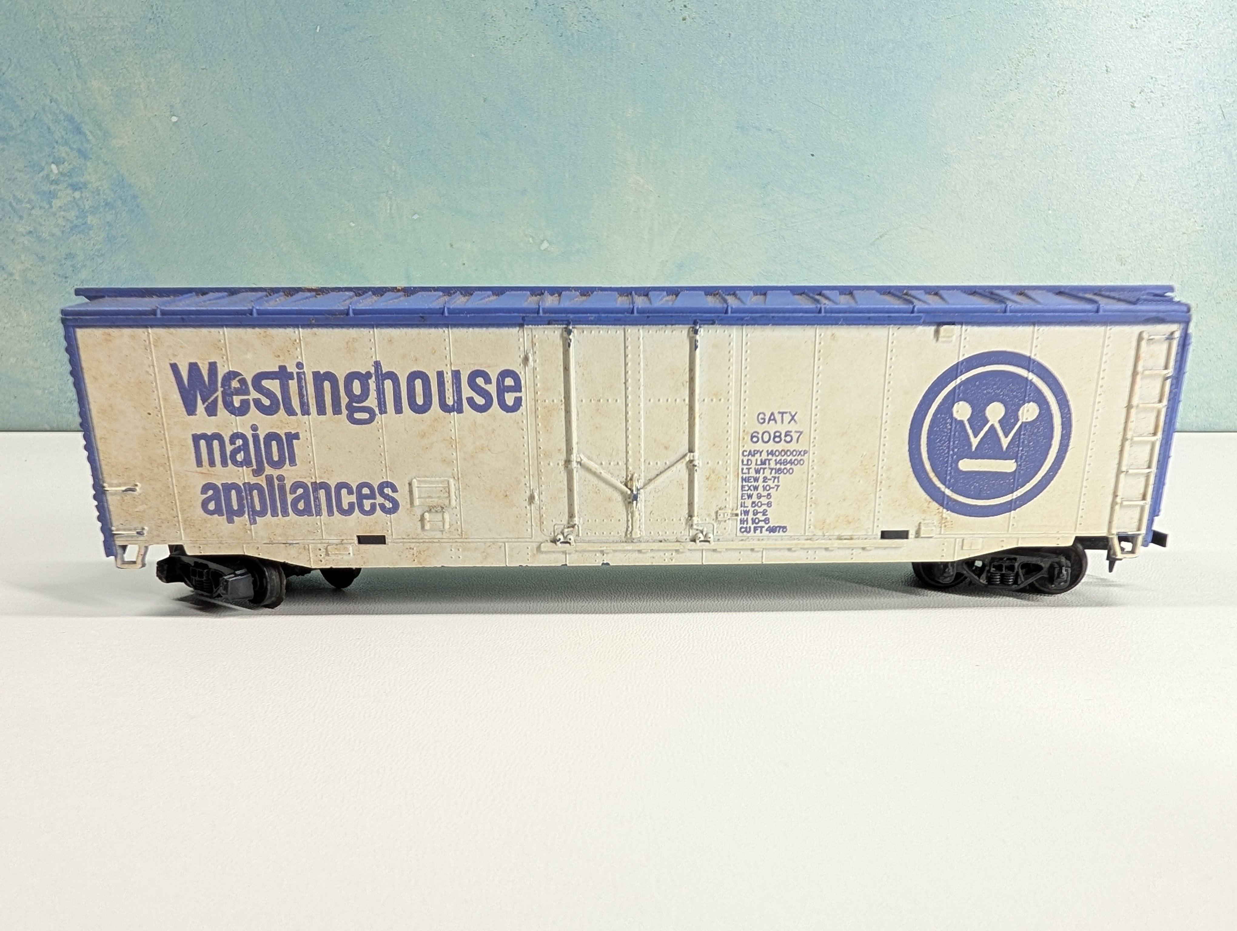 USED Tyco HO Scale 50' Box Car Westinghouse Major Appliances GATX #60857