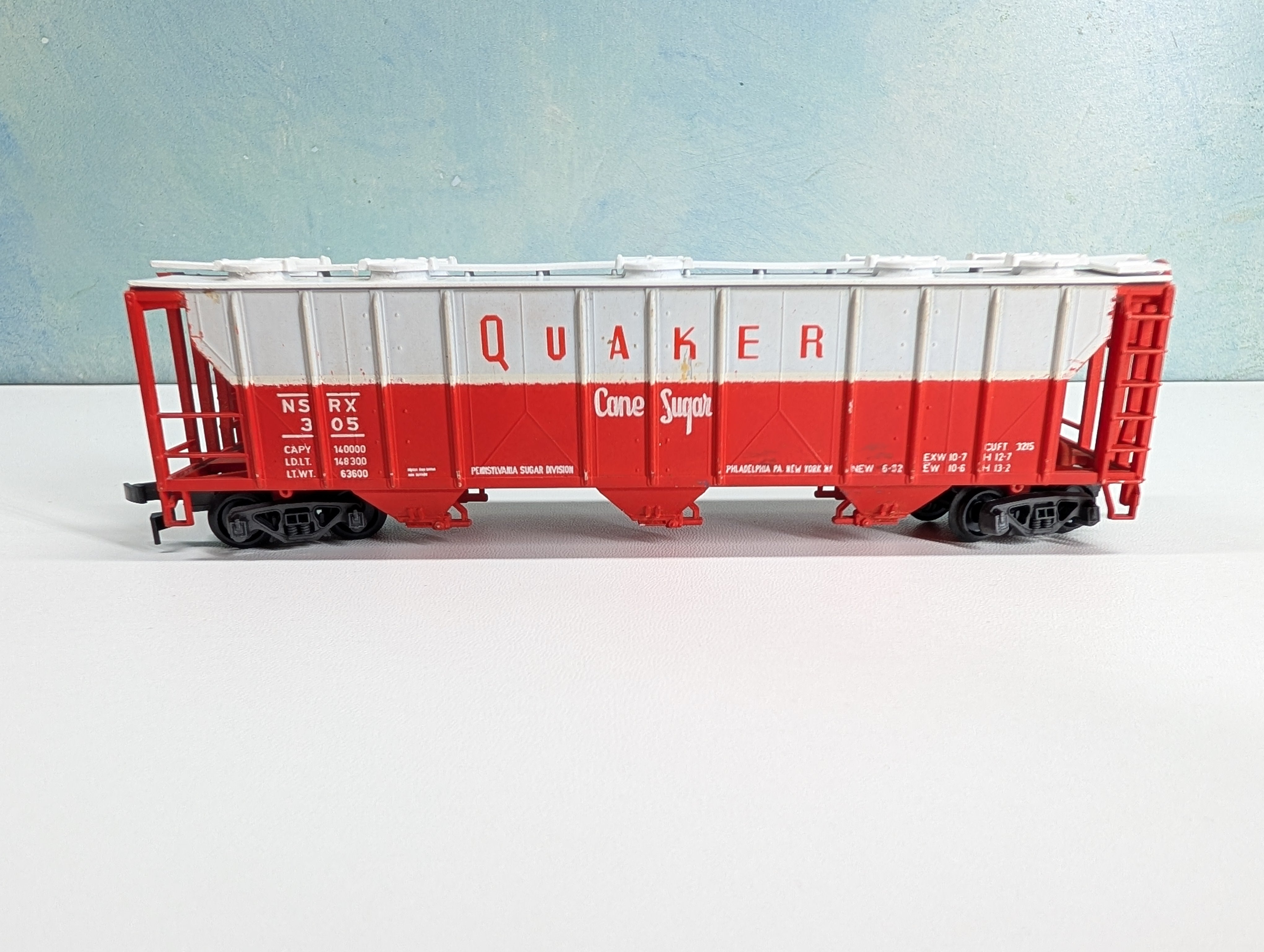 USED HO Scale Billboard Covered Hopper Quaker Cane Sugar NSRX #305