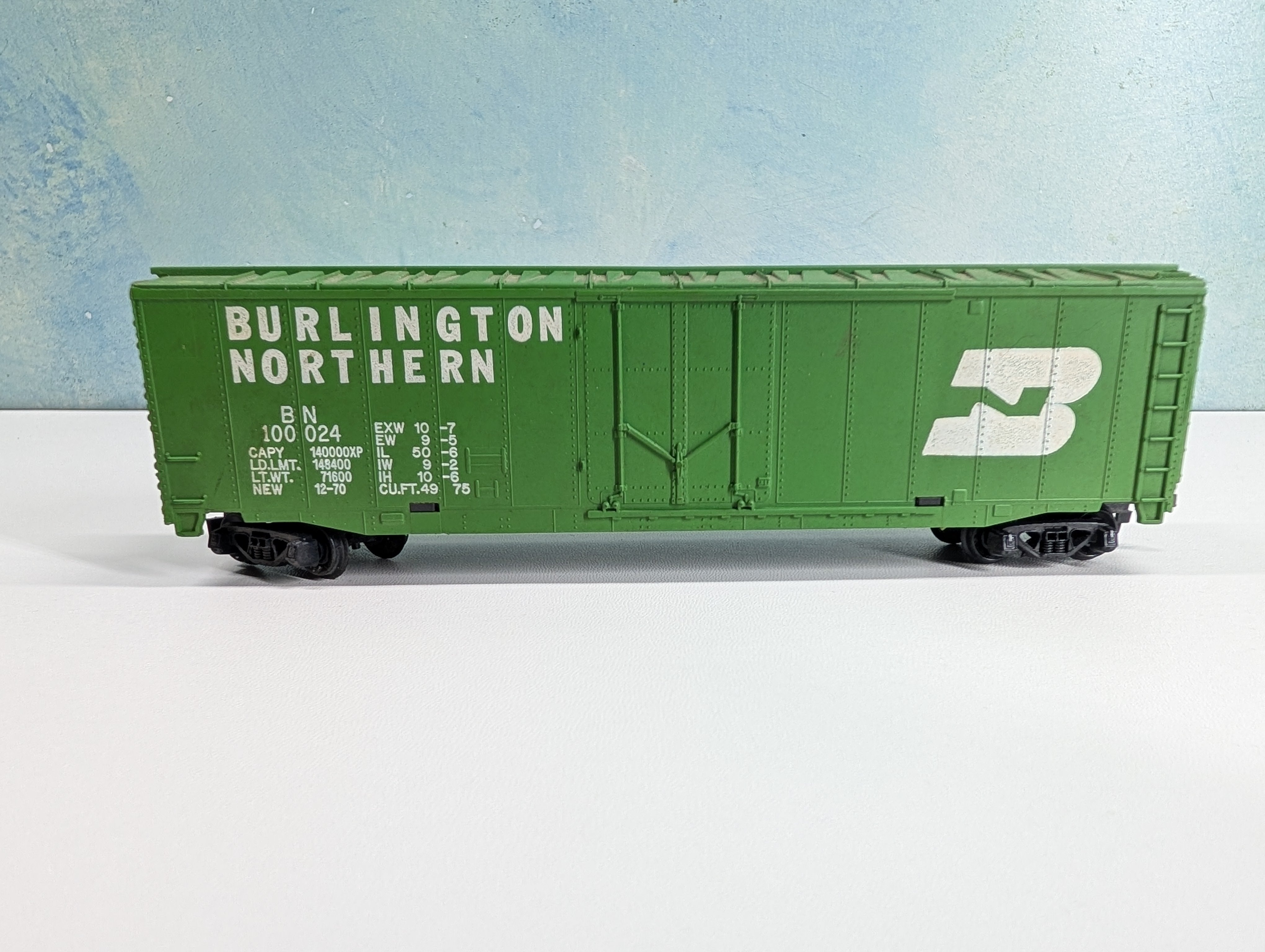 USED Tyco HO Scale 50' Box Car Burlington Northern BN #100024