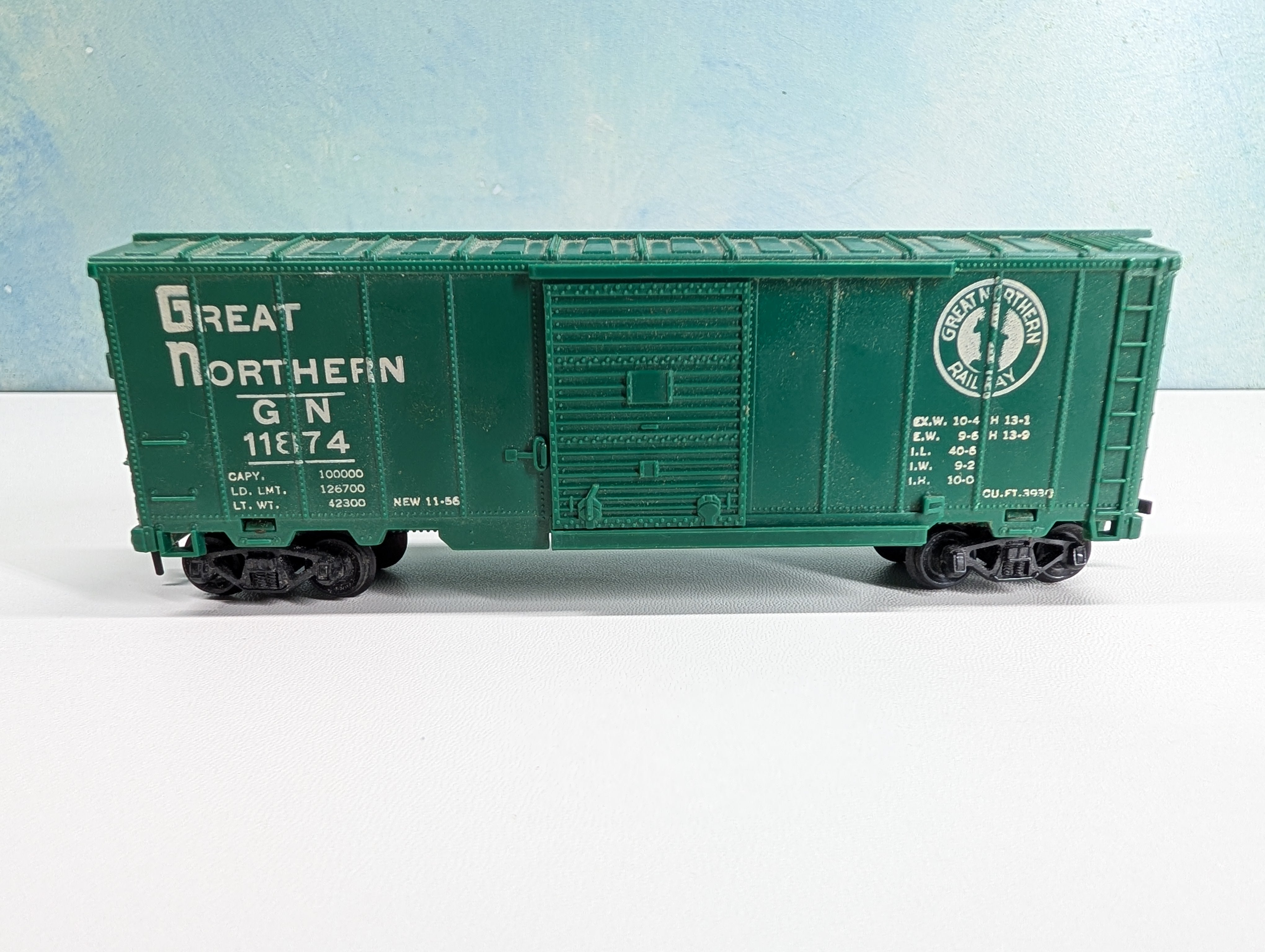 USED Marx HO Scale 40' Box Car Great Northern GN #11874