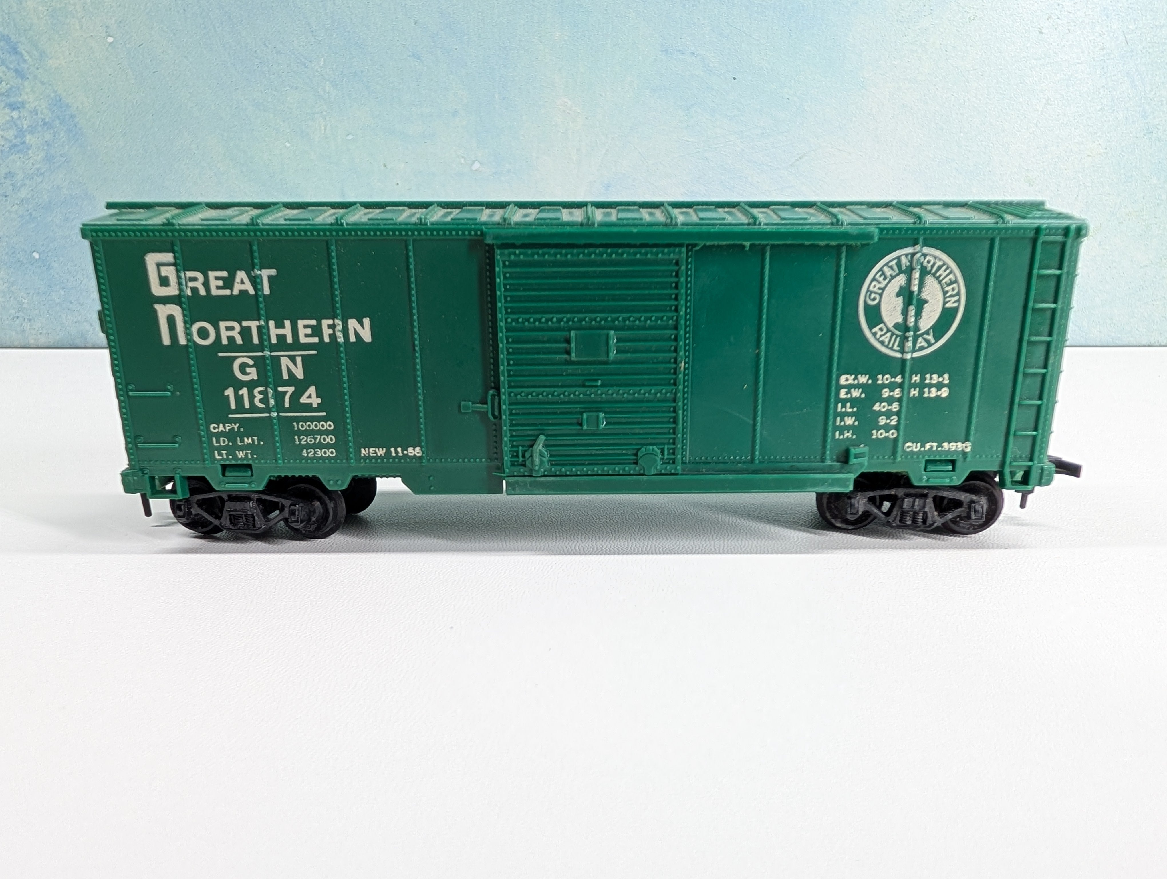 USED Marx HO Scale 40' Box Car Great Northern GN #11874