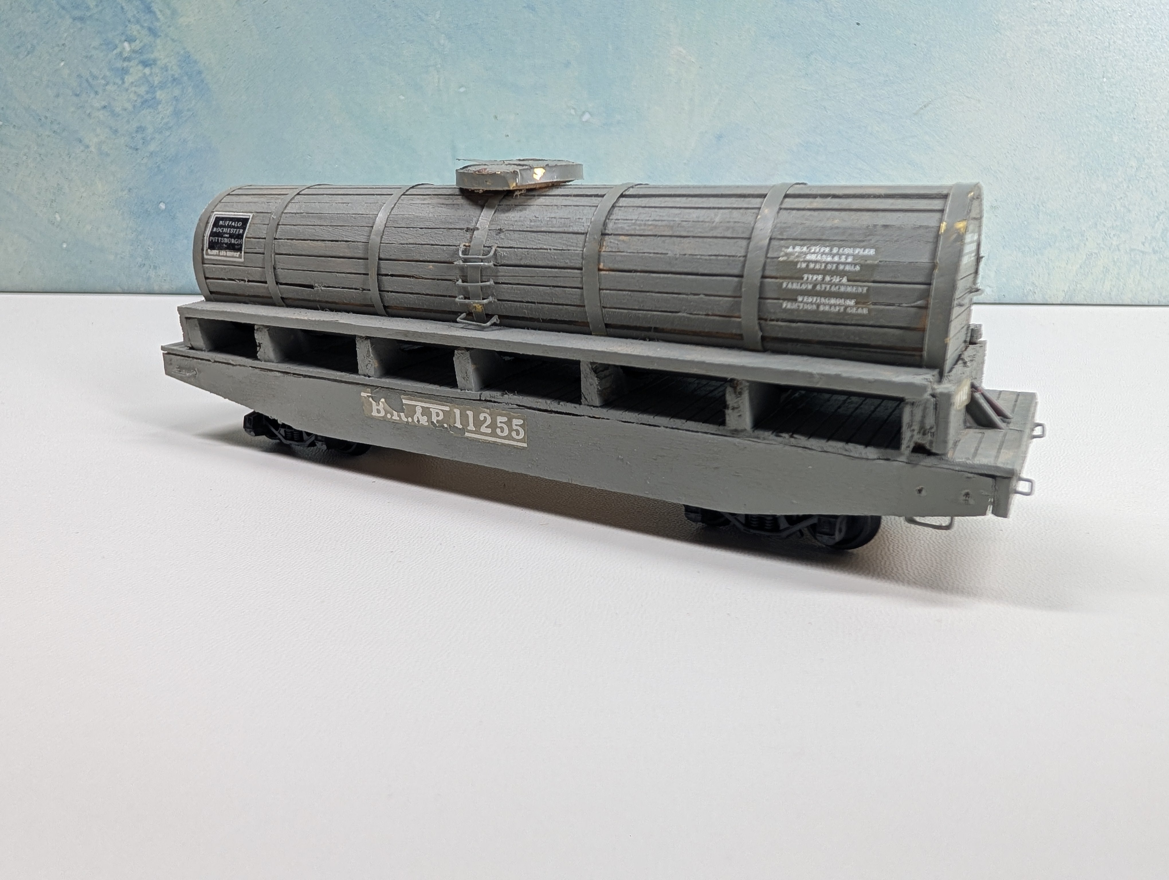 USED HO Scale Custom Wood Tank Car BR&P #11255