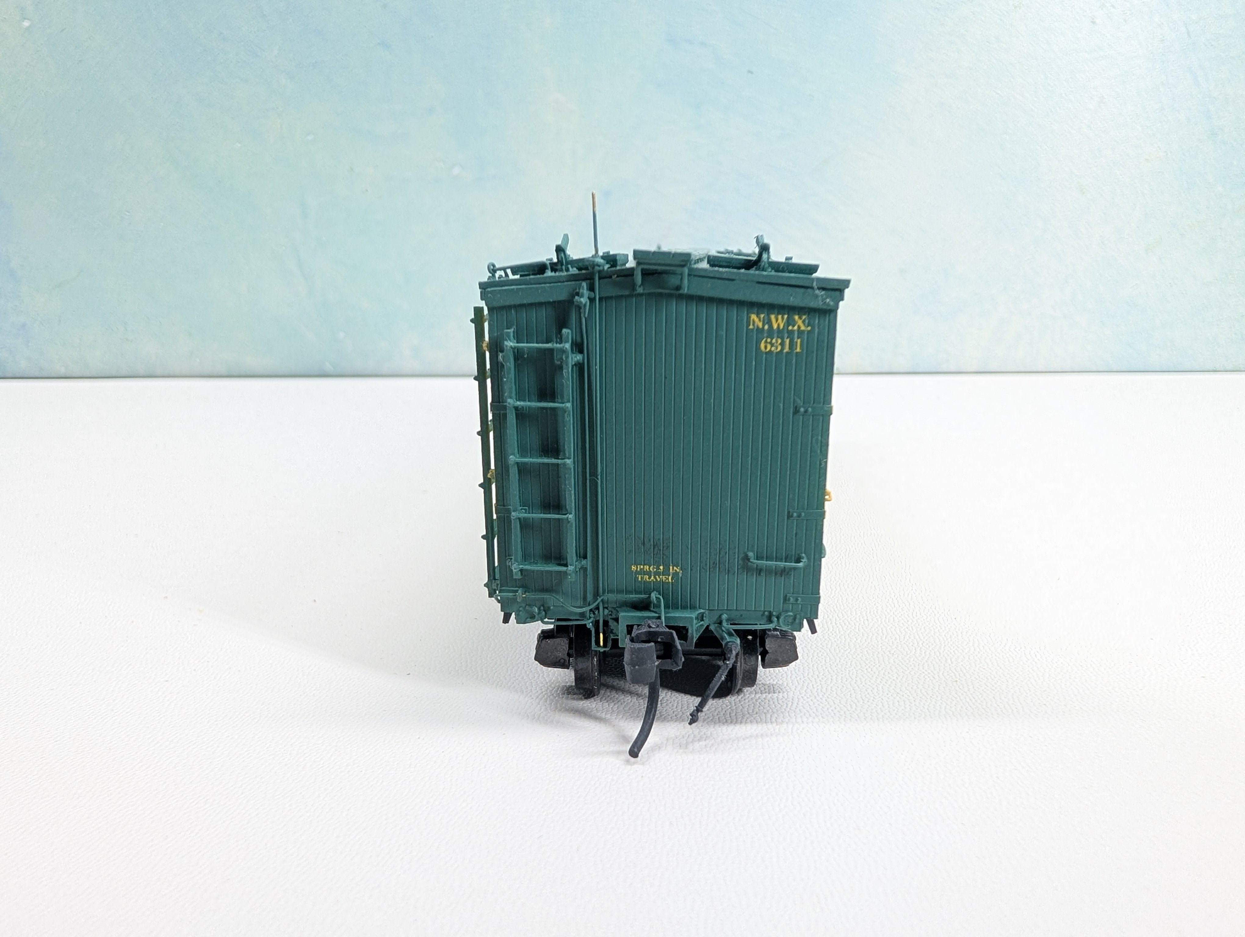 USED HO Scale Wood Built Box Car Northern Western Refrigerator Line Co NWX #6311 Metal Wheels