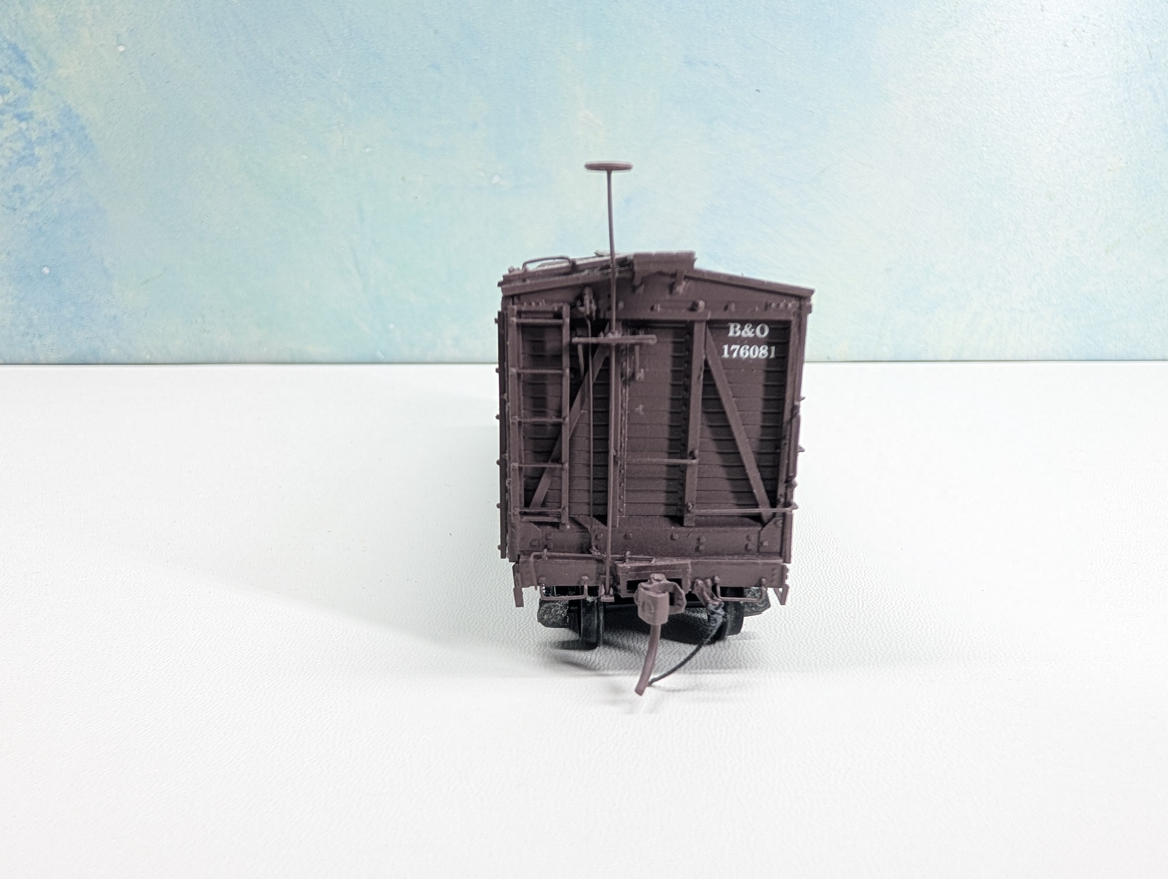 USED HO Scale Wood Built Box Car Baltimore and Ohio B&O #176081 Metal Wheels