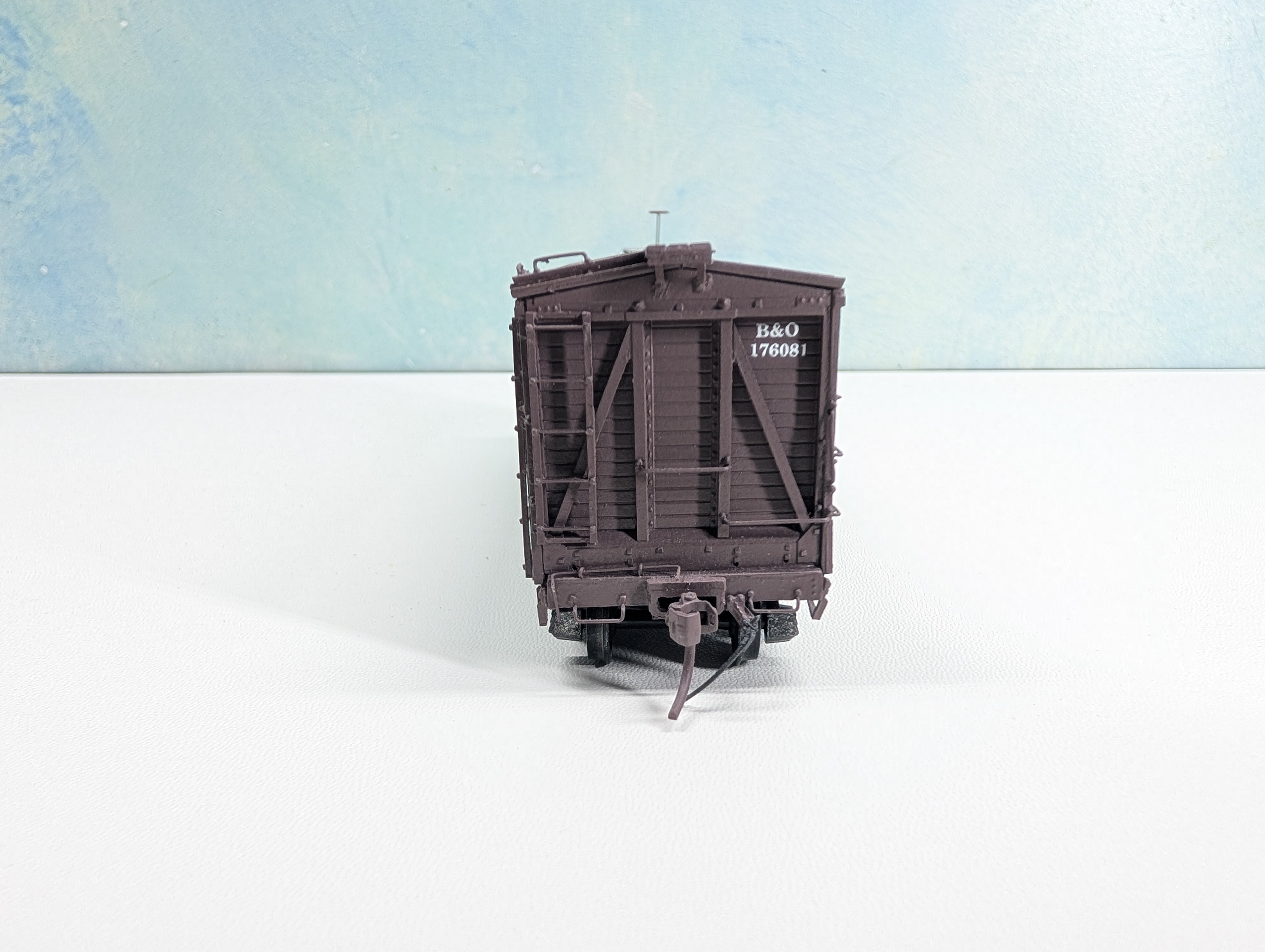 USED HO Scale Wood Built Box Car Baltimore and Ohio B&O #176081 Metal Wheels