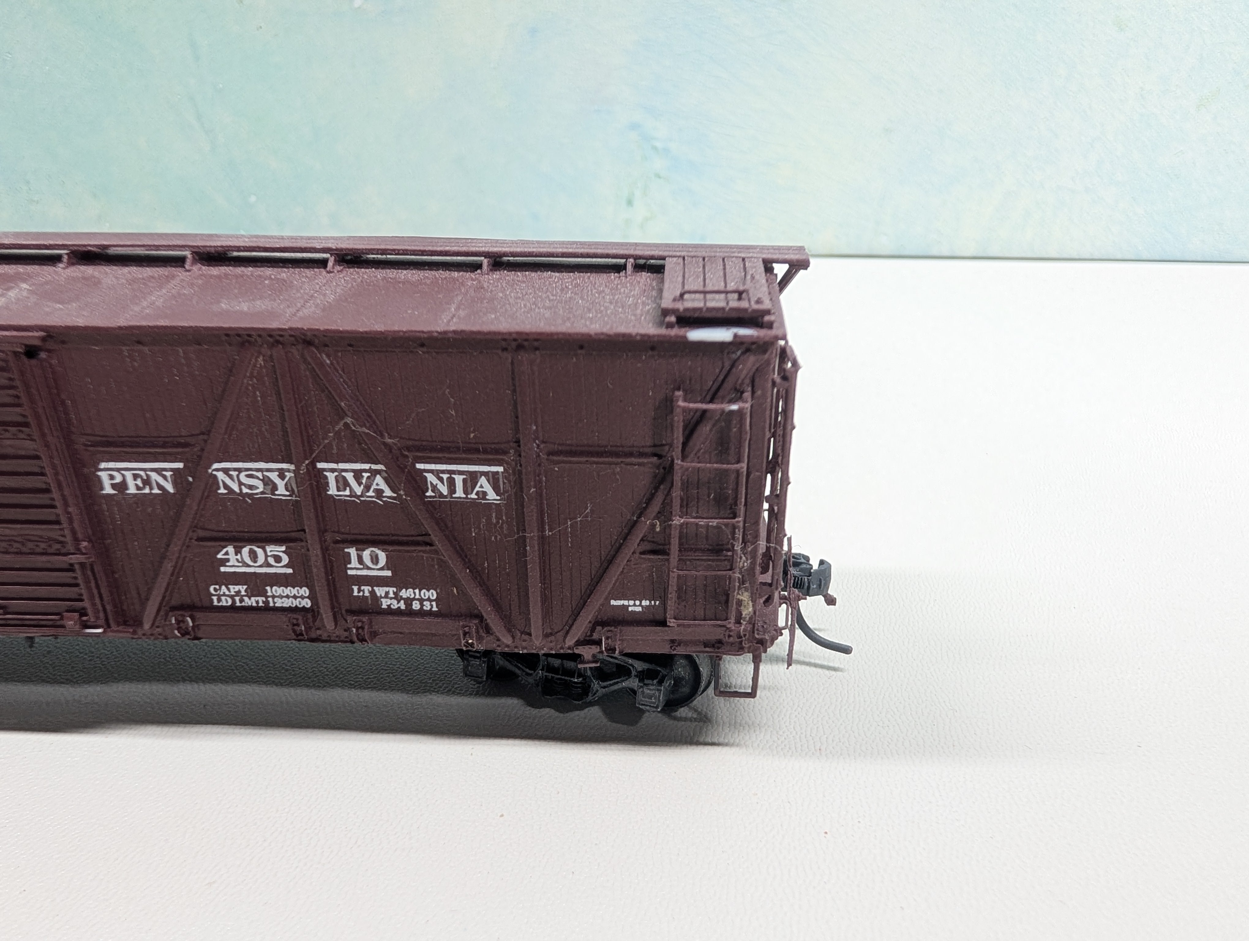 USED HO Scale Wood Box Car Pennsylvania PRR #40510 Metal Wheels