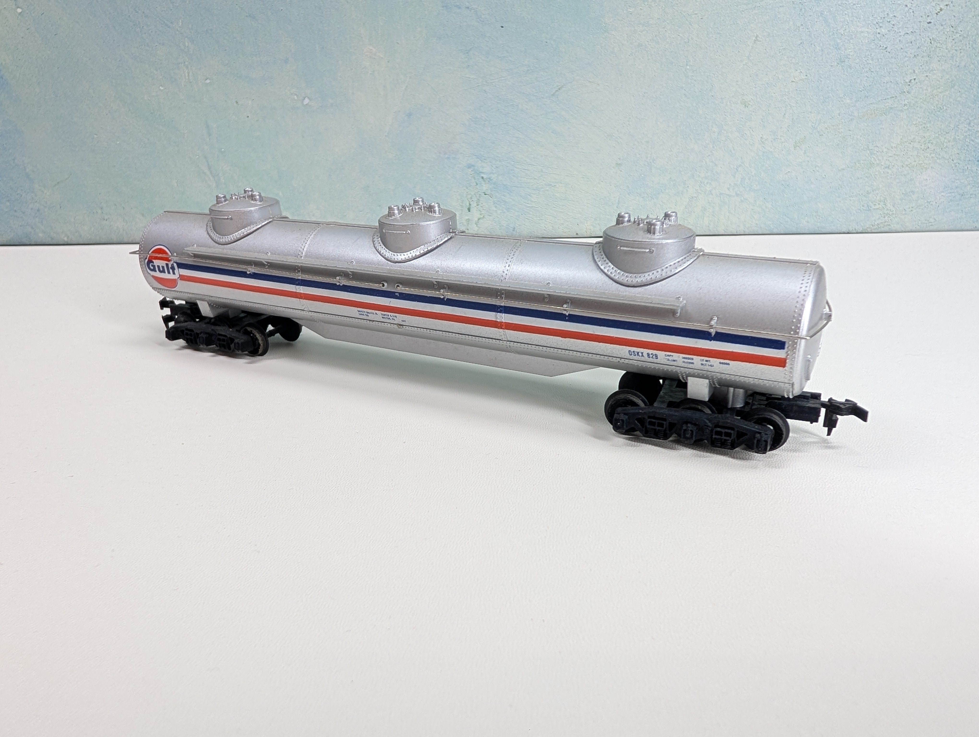 USED Tyco HO Scale 62' Triple Dome Tank Car Gulf OSKX #629