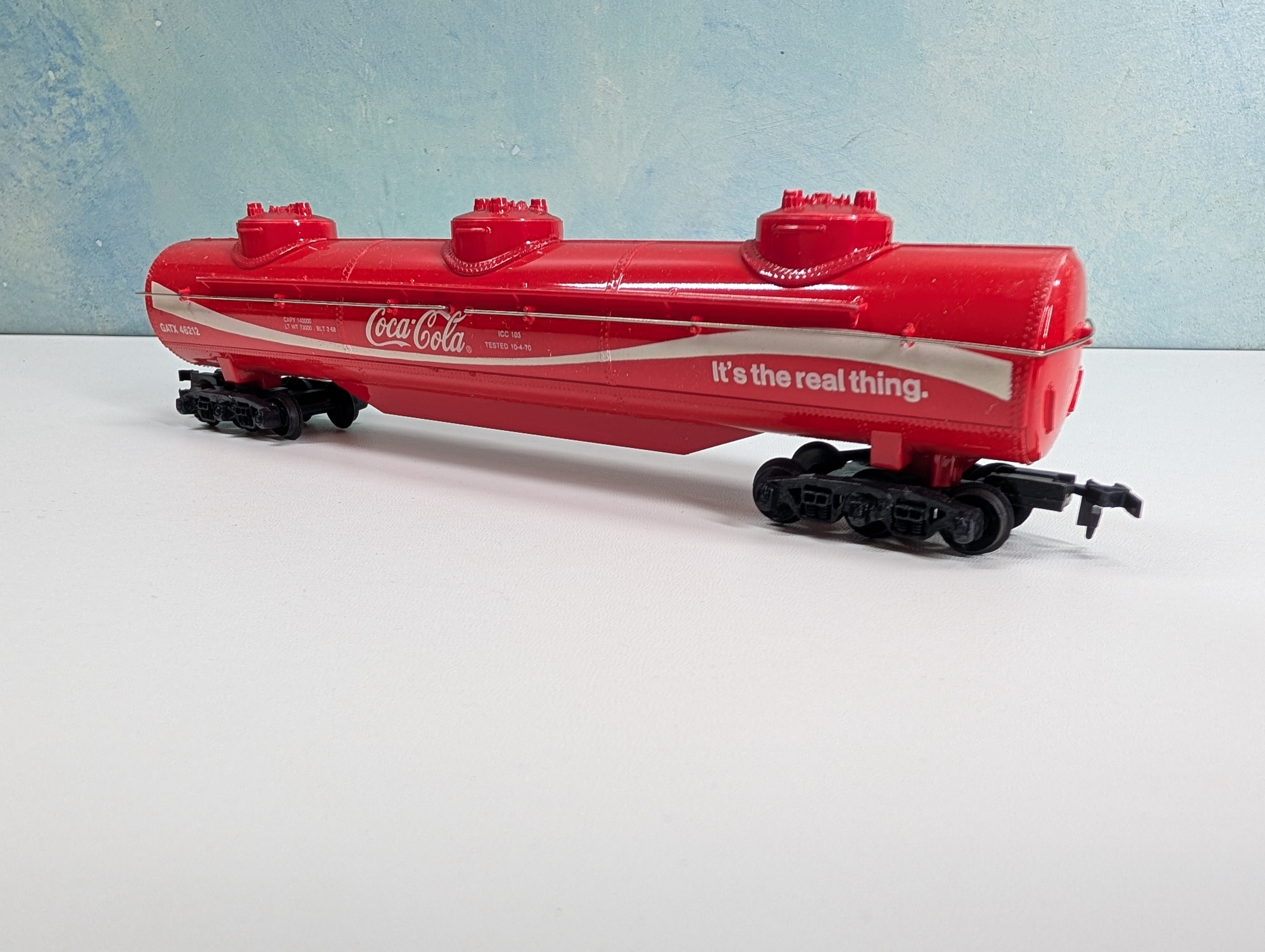 USED Tyco HO Scale 62' Triple Dome Tank Car Coca-Cola GATX #46212