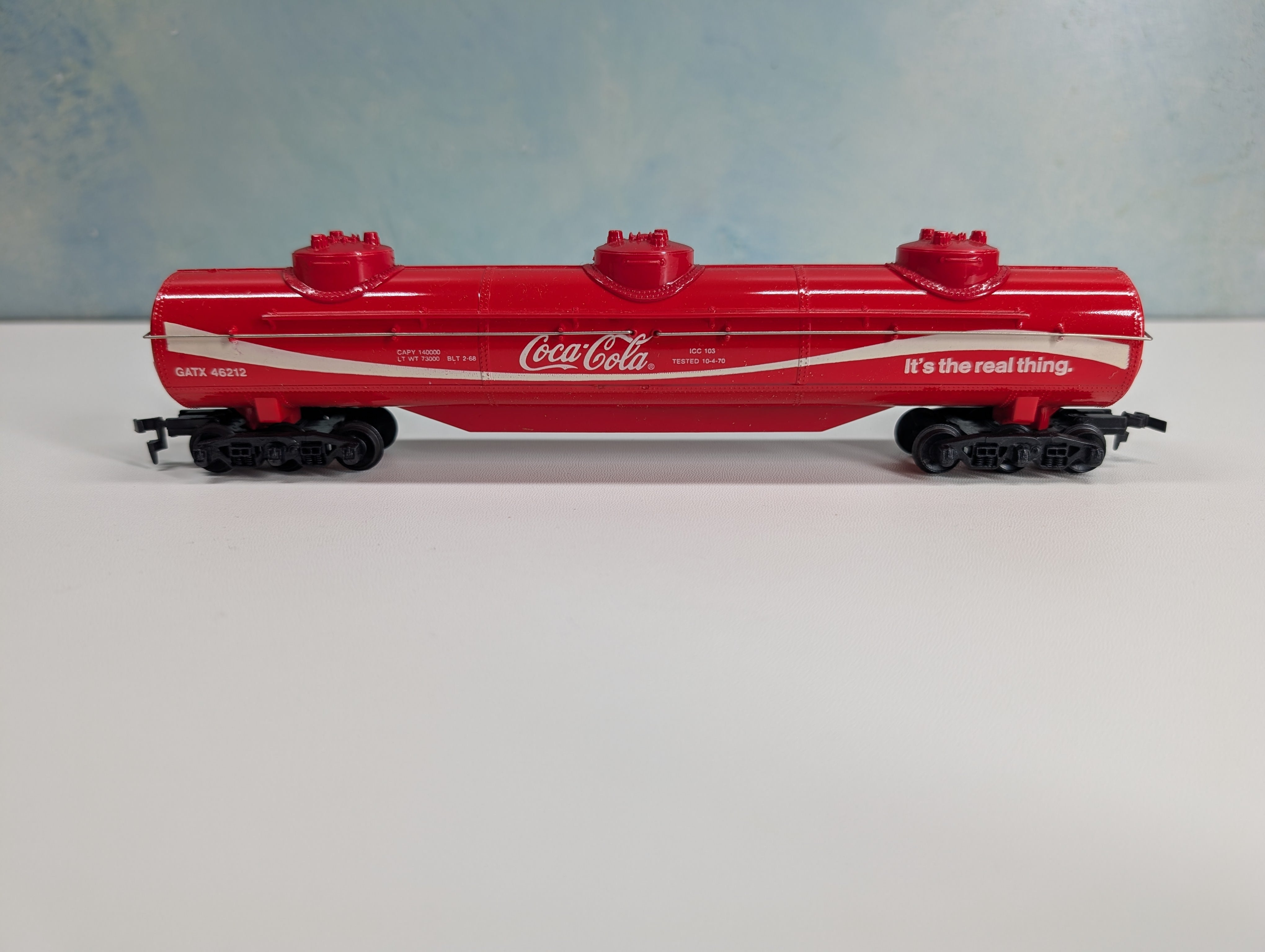 USED Tyco HO Scale 62' Triple Dome Tank Car Coca-Cola GATX #46212