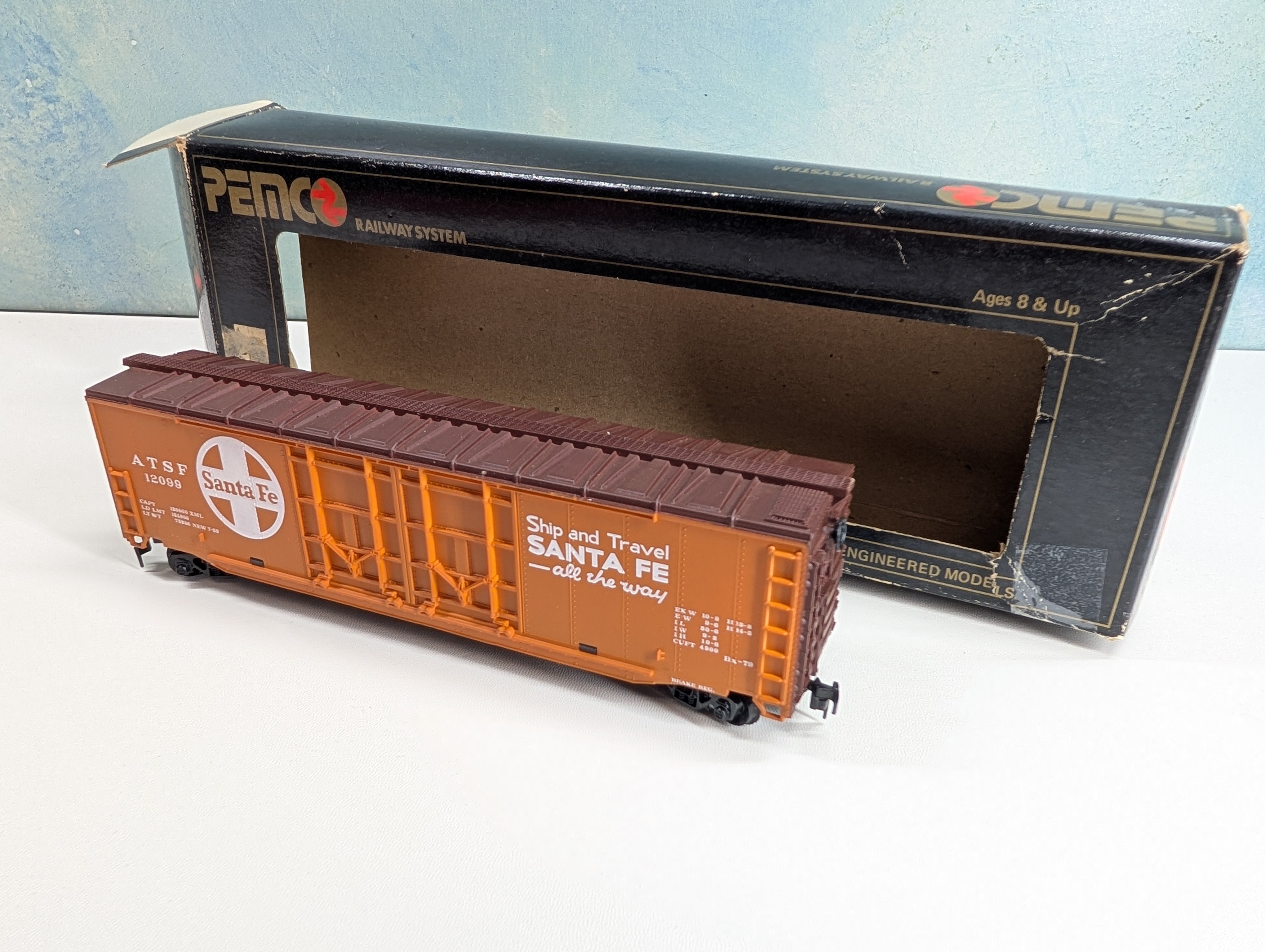 USED PEMCO HO Scale 50' Box Car Santa Fe ATSF #12099