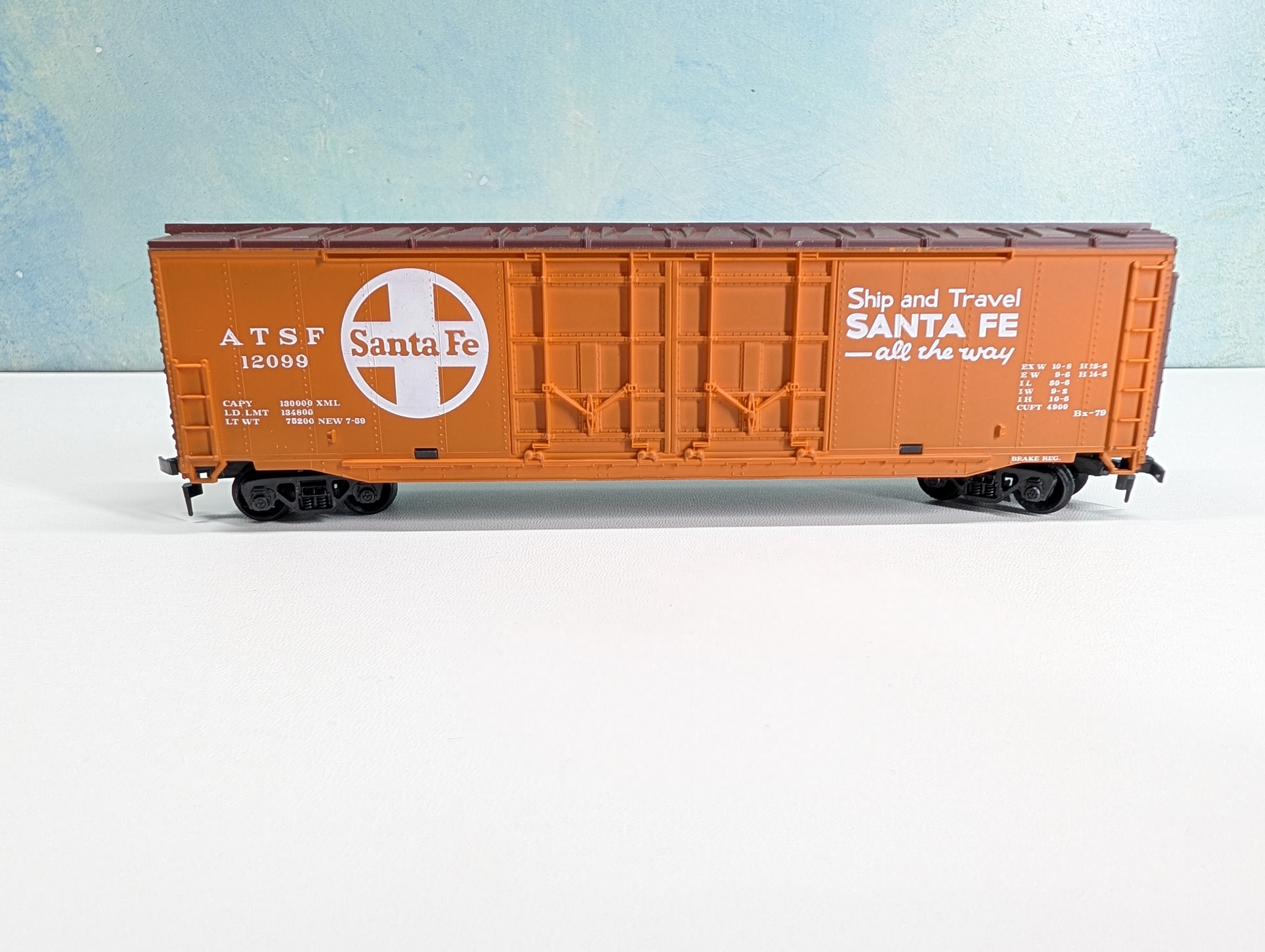 USED PEMCO HO Scale 50' Box Car Santa Fe ATSF #12099