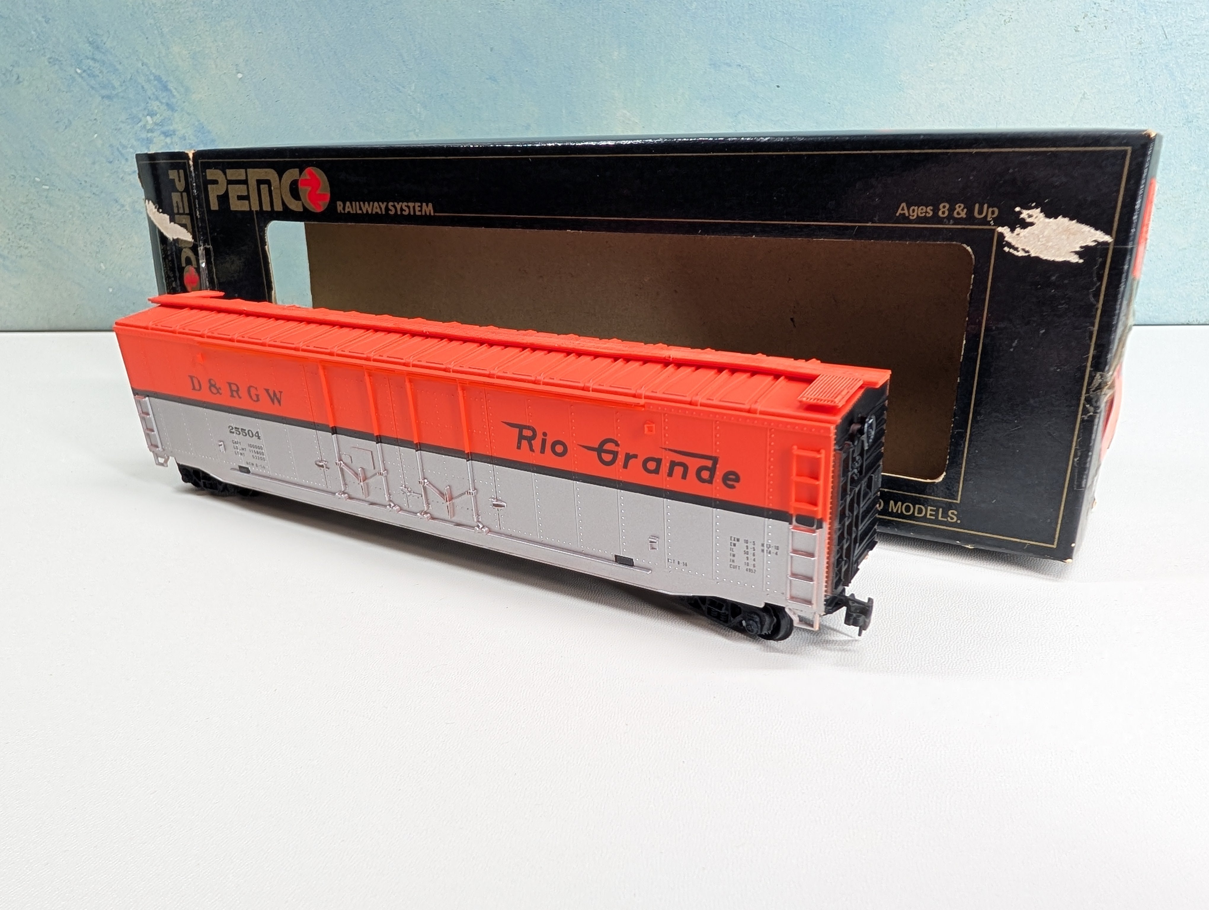 USED PEMCO HO Scale 60' Box Car Rio Grande D&RGW #25504