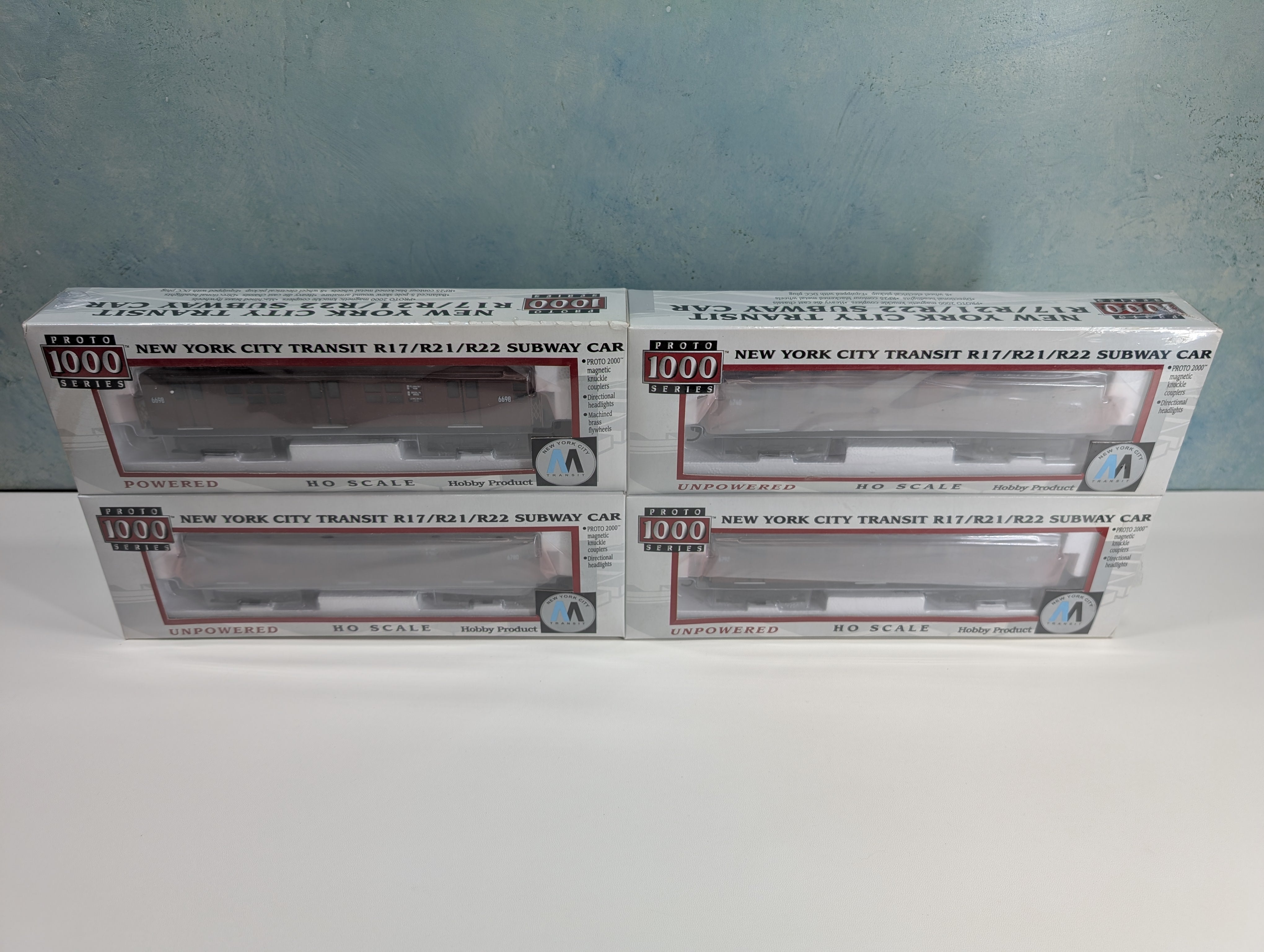 Life-Like 920-31017 HO Scale Proto 1000 Subway Cars (Sealed) R17 New York City Transit 1 Powered & 3 Unpowered Set DC