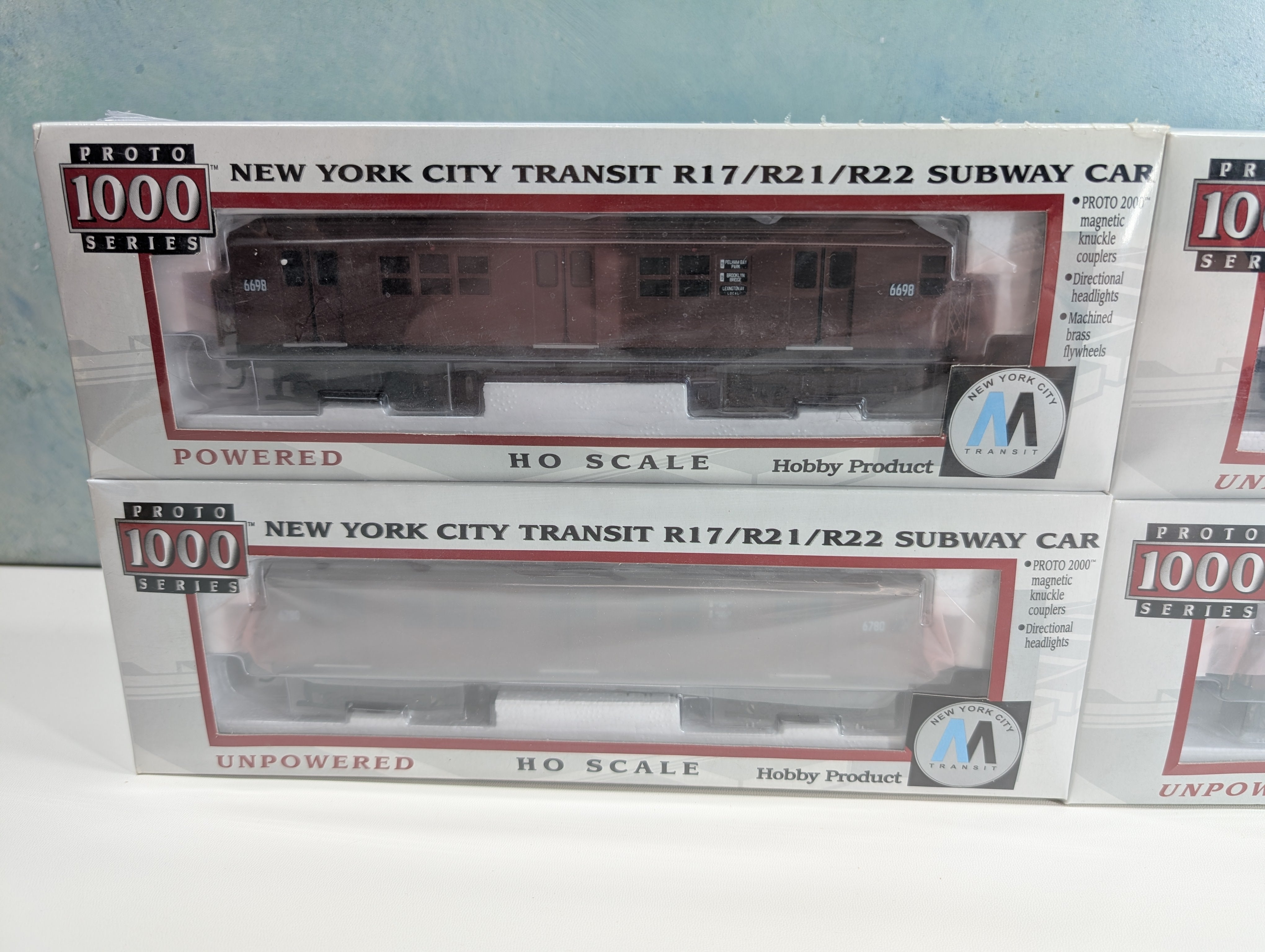 Life-Like 920-31017 HO Scale Proto 1000 Subway Cars (Sealed) R17 New York City Transit 1 Powered & 3 Unpowered Set DC