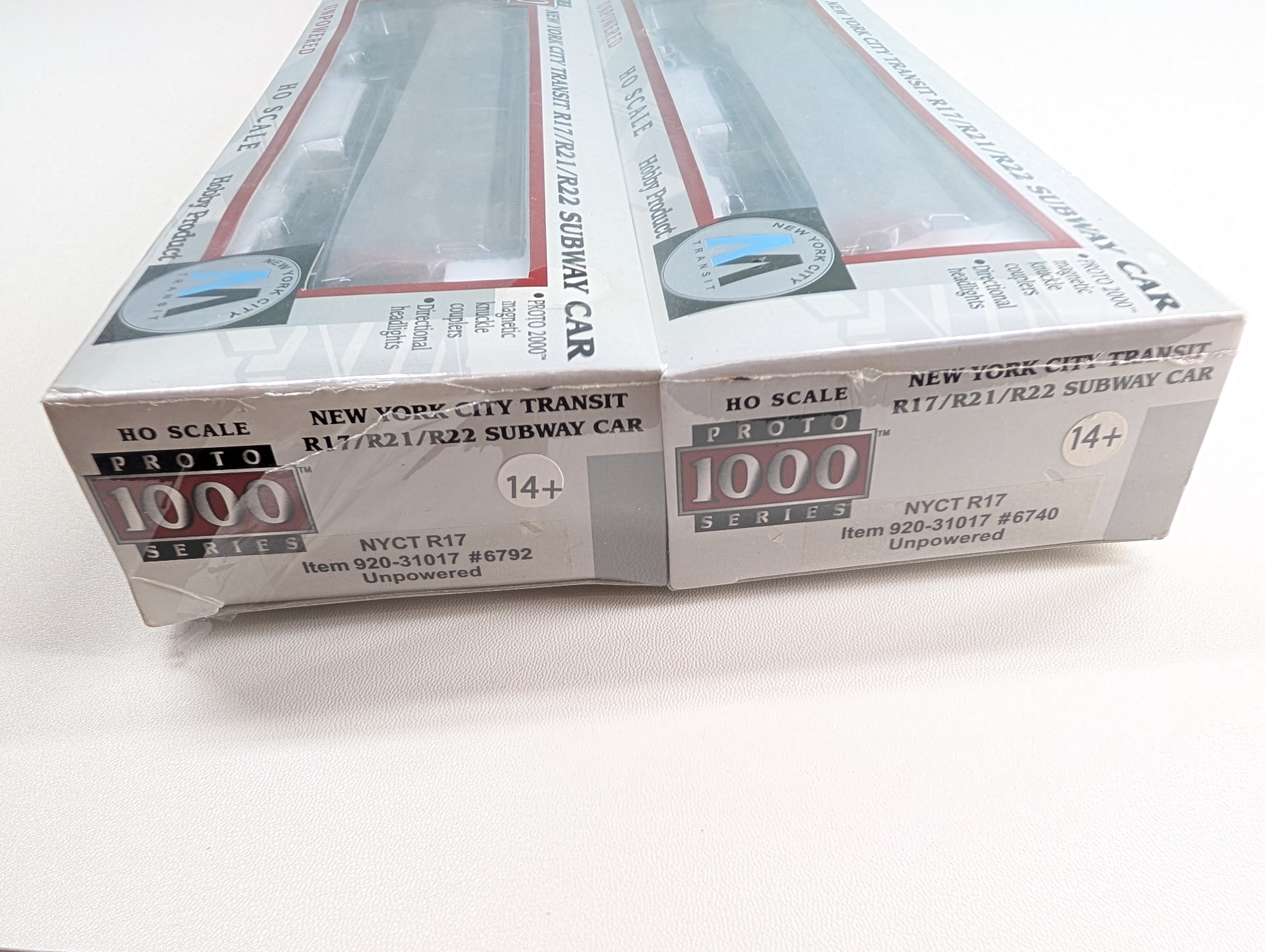 Life-Like 920-31017 HO Scale Proto 1000 Subway Cars (Sealed) R17 New York City Transit 1 Powered & 3 Unpowered Set DC