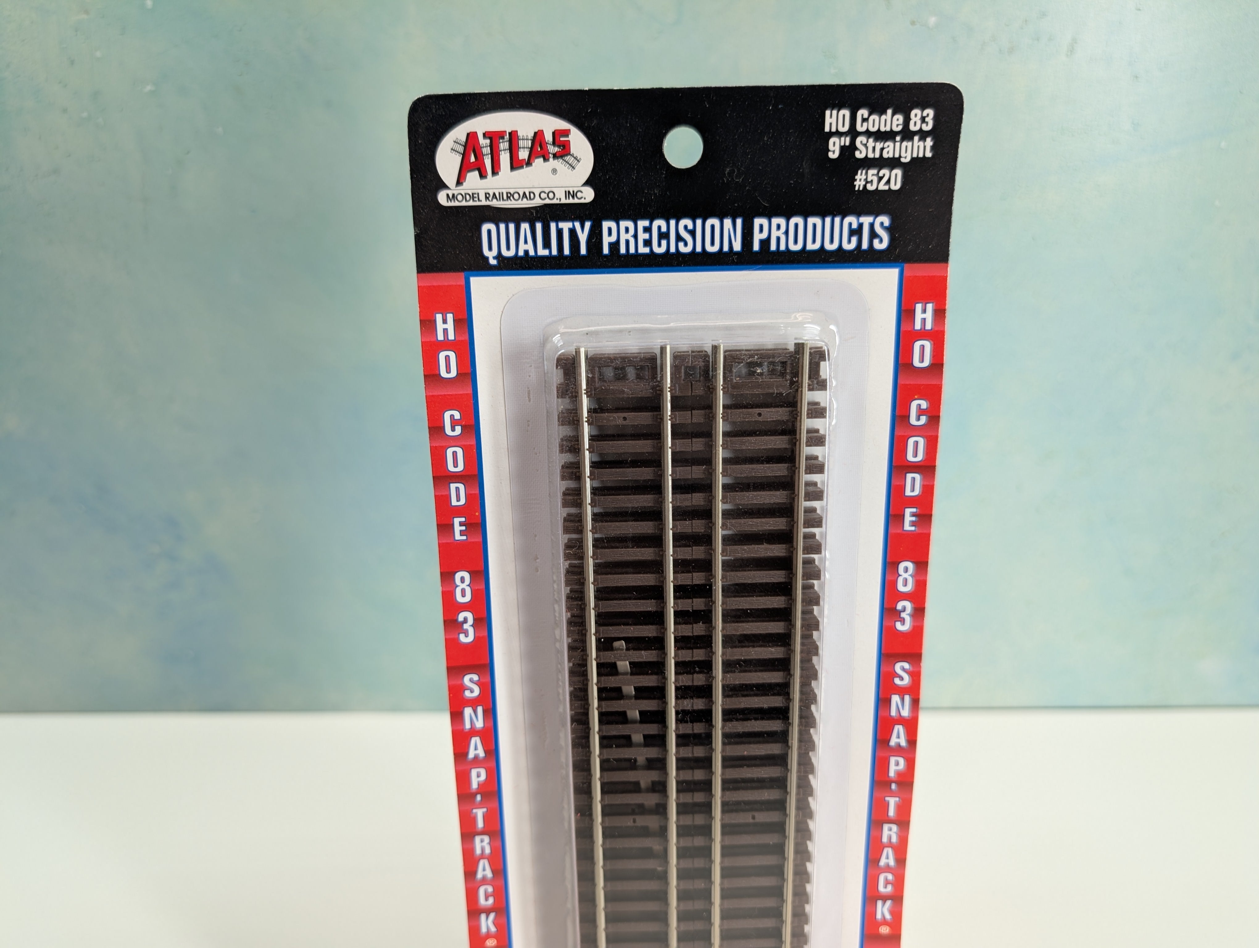 Atlas 520 HO Scale 9" Straight Nickel Silver Code 83 Track (6 pcs)