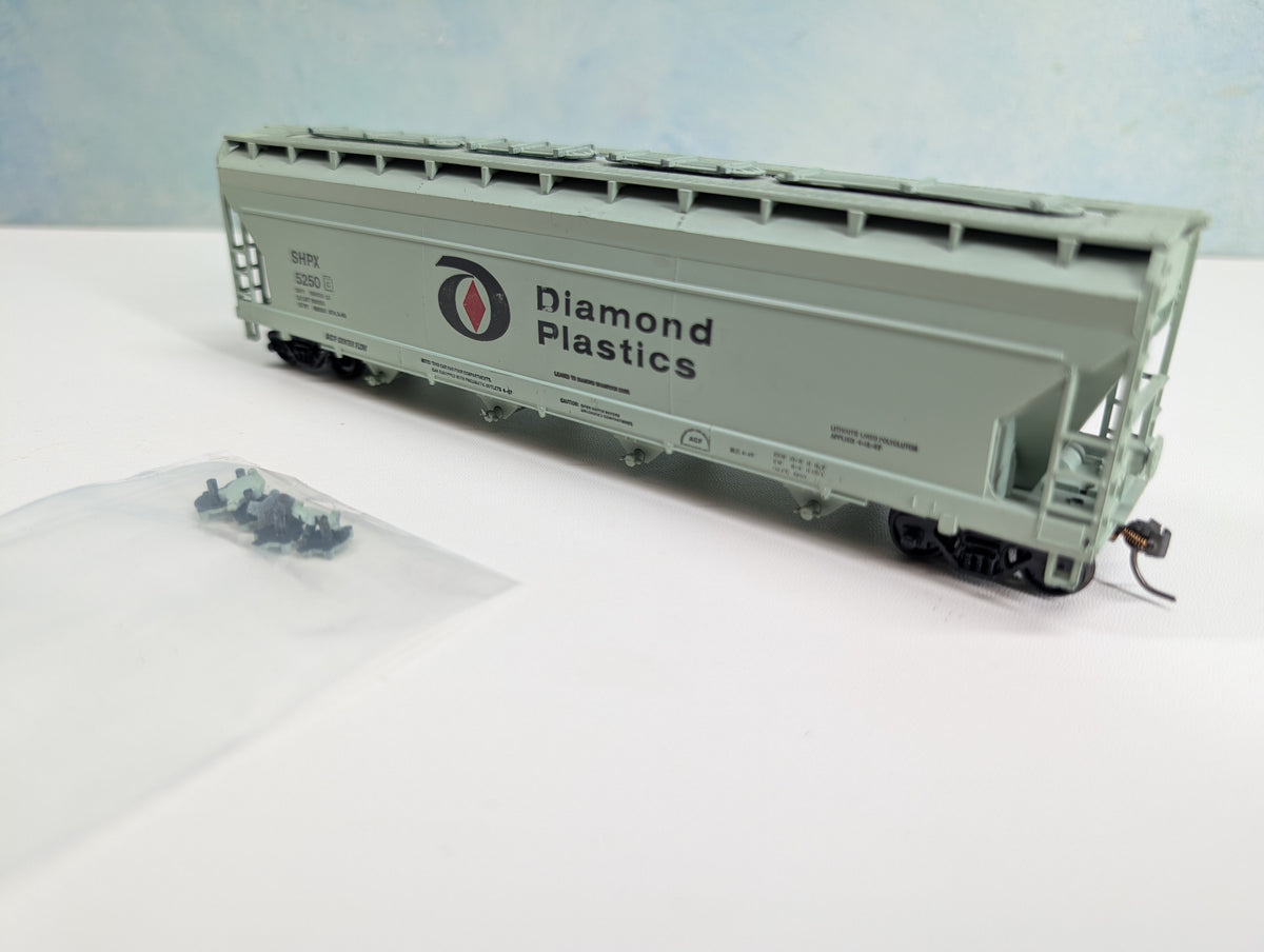 USED Athearn 1913 HO Scale ACF Center Flow Hopper Diamond Plastics SHPX #5250