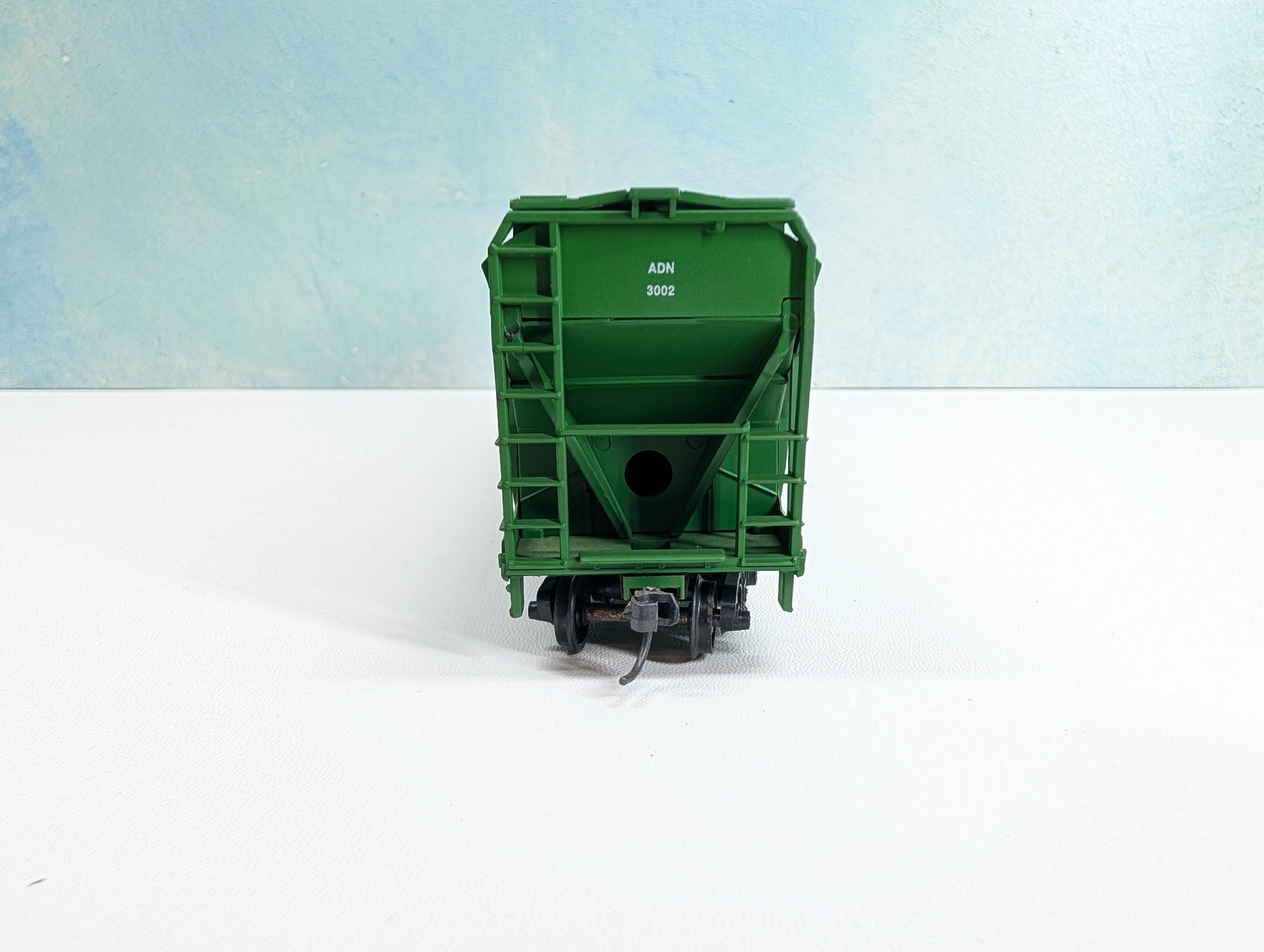 USED Athearn 340 HO Scale ACF Center Flow Hopper Ashley Drew & Northern ADN #3002 Bev-Bel