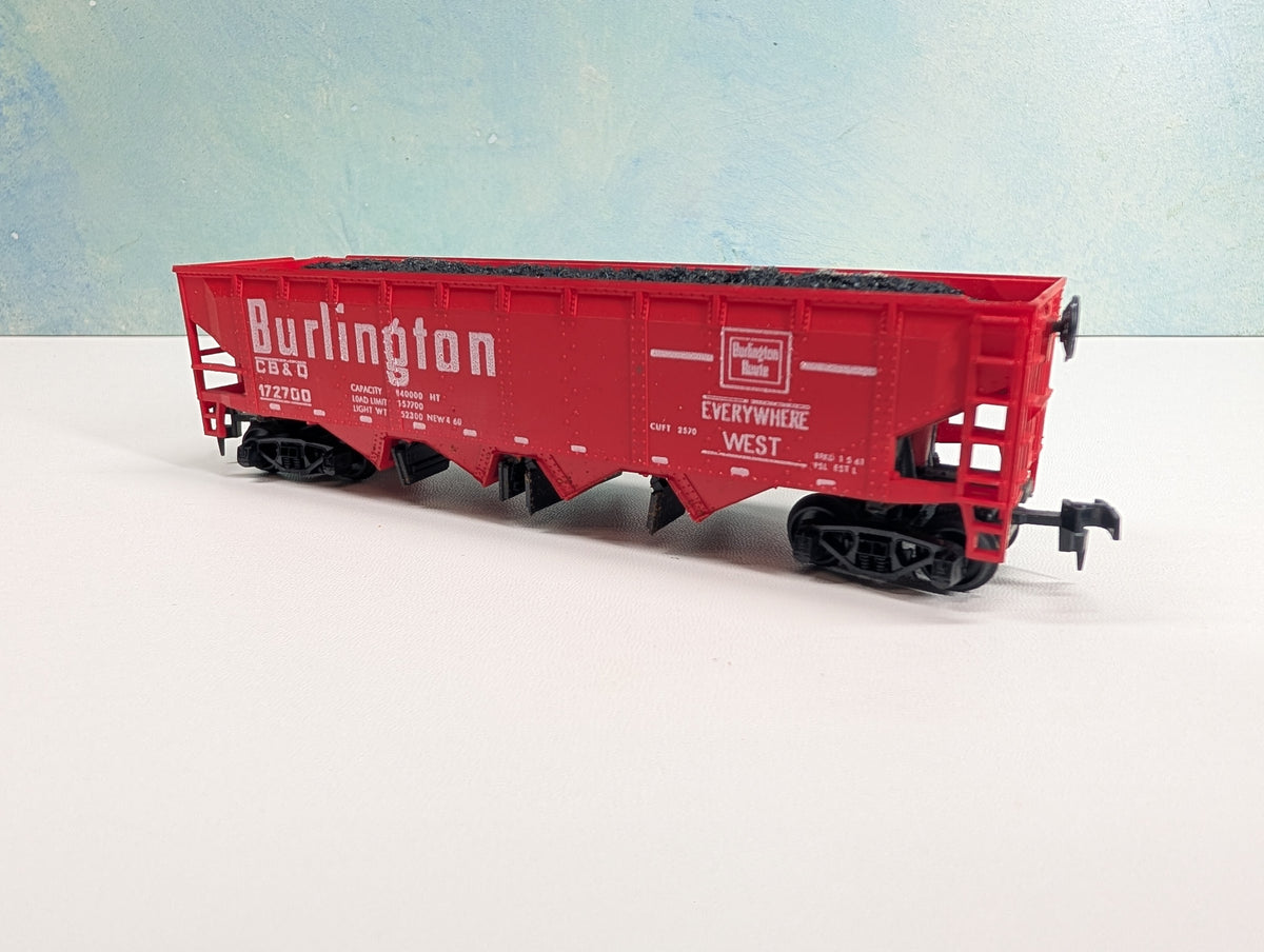 USED HO Scale Operating Quad Hopper w/ Load Burlington CB&Q #172700
